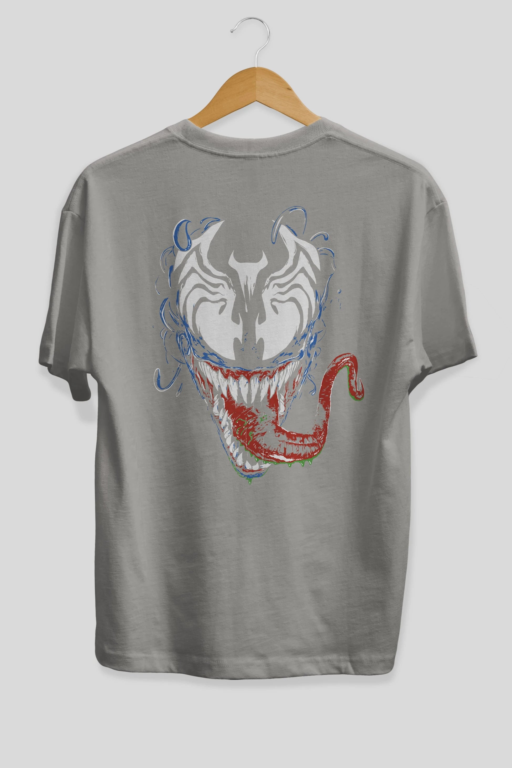 Venom (2) Arka Baskılı Oversize t-shirt Erkek Kadın Unisex %100 Pamuk Bisiklet Yaka tişort