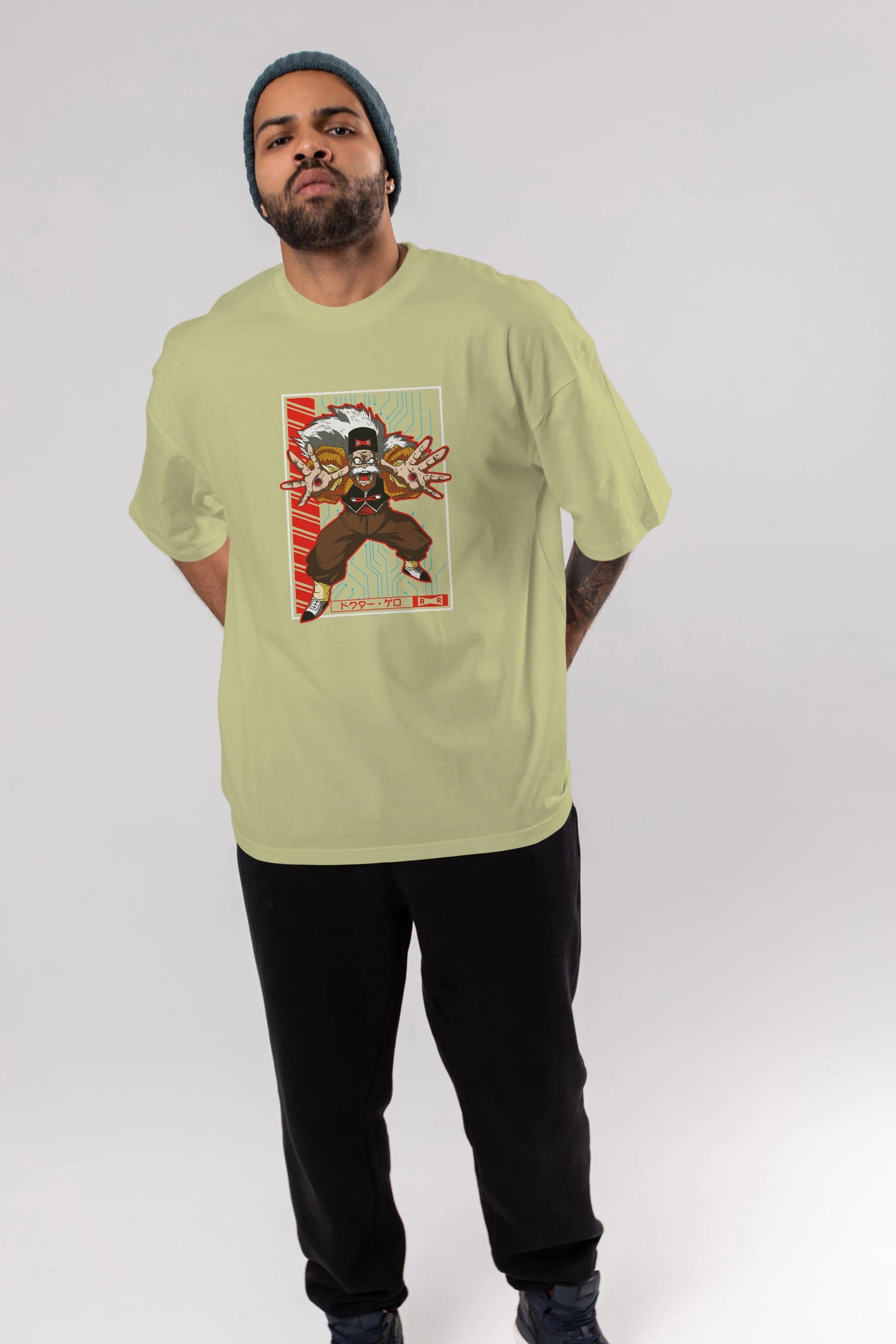 DragonBall DrMakigero Anime Ön Baskılı Oversize t-shirt %100 pamuk Erkek Kadın Unisex