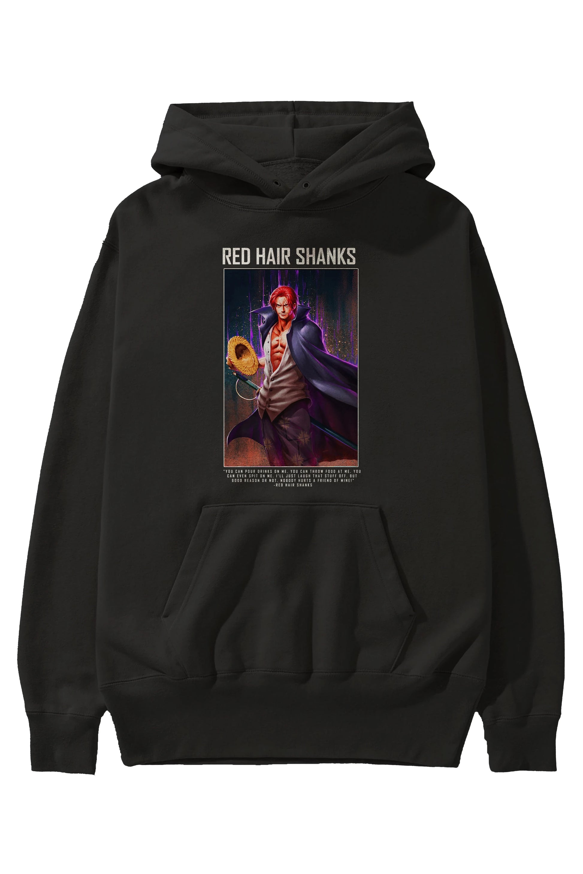 Shanks Anime Ön Baskılı Hoodie Oversize Kapüşonlu Sweatshirt Erkek Kadın Unisex