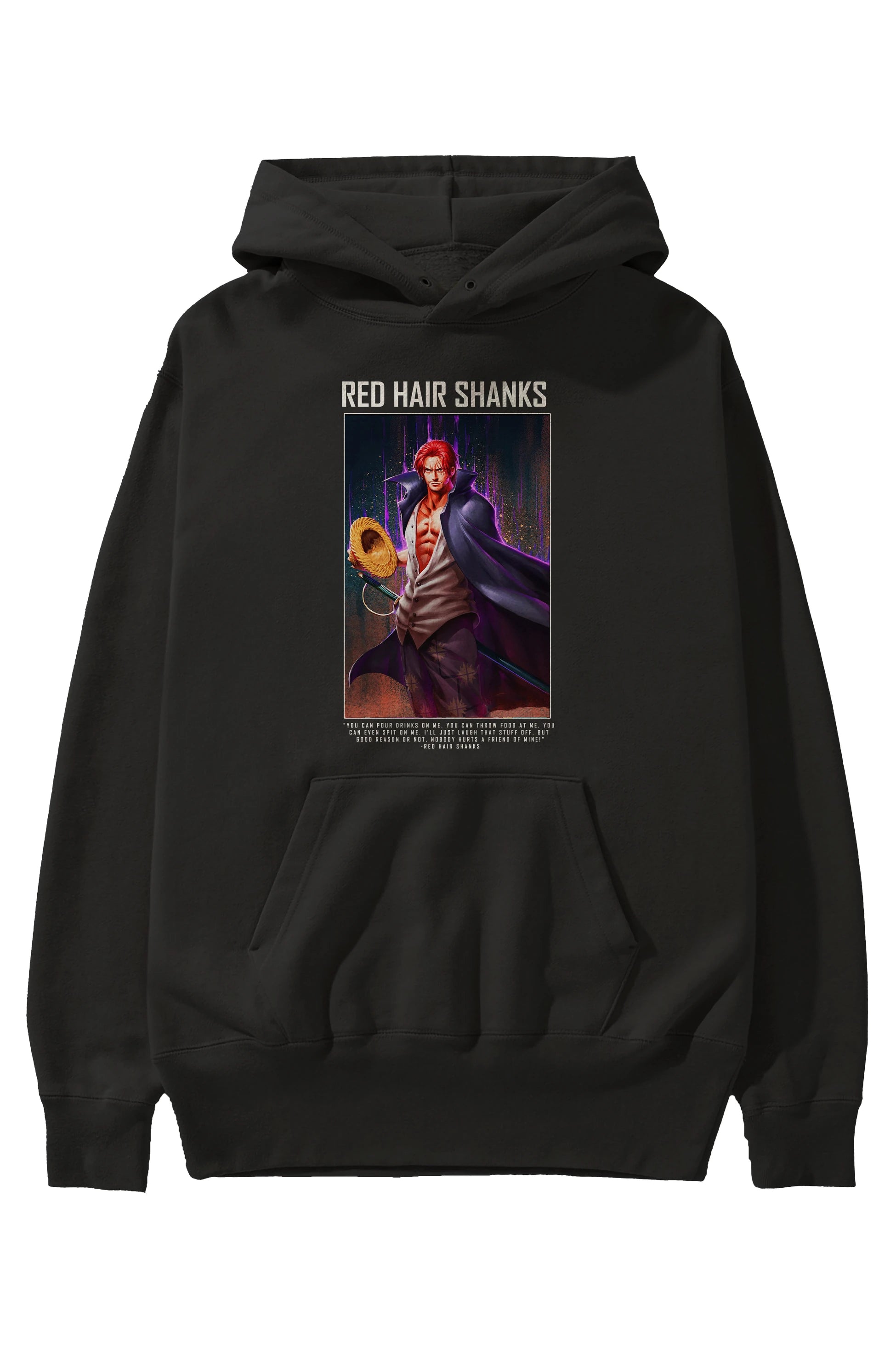 Shanks Anime Ön Baskılı Hoodie Oversize Kapüşonlu Sweatshirt Erkek Kadın Unisex