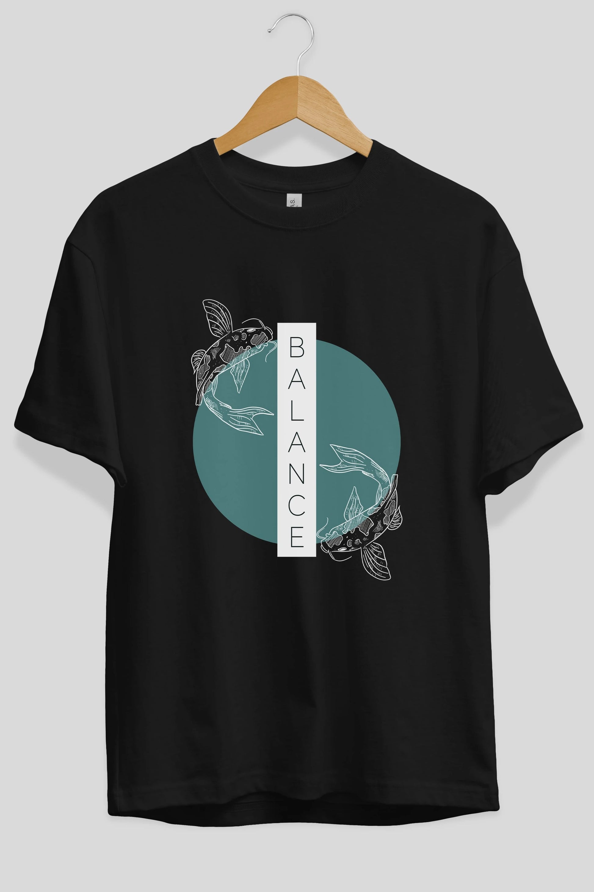 Balance 2 Yazılı Ön Baskılı Oversize t-shirt Erkek Kadın Unisex