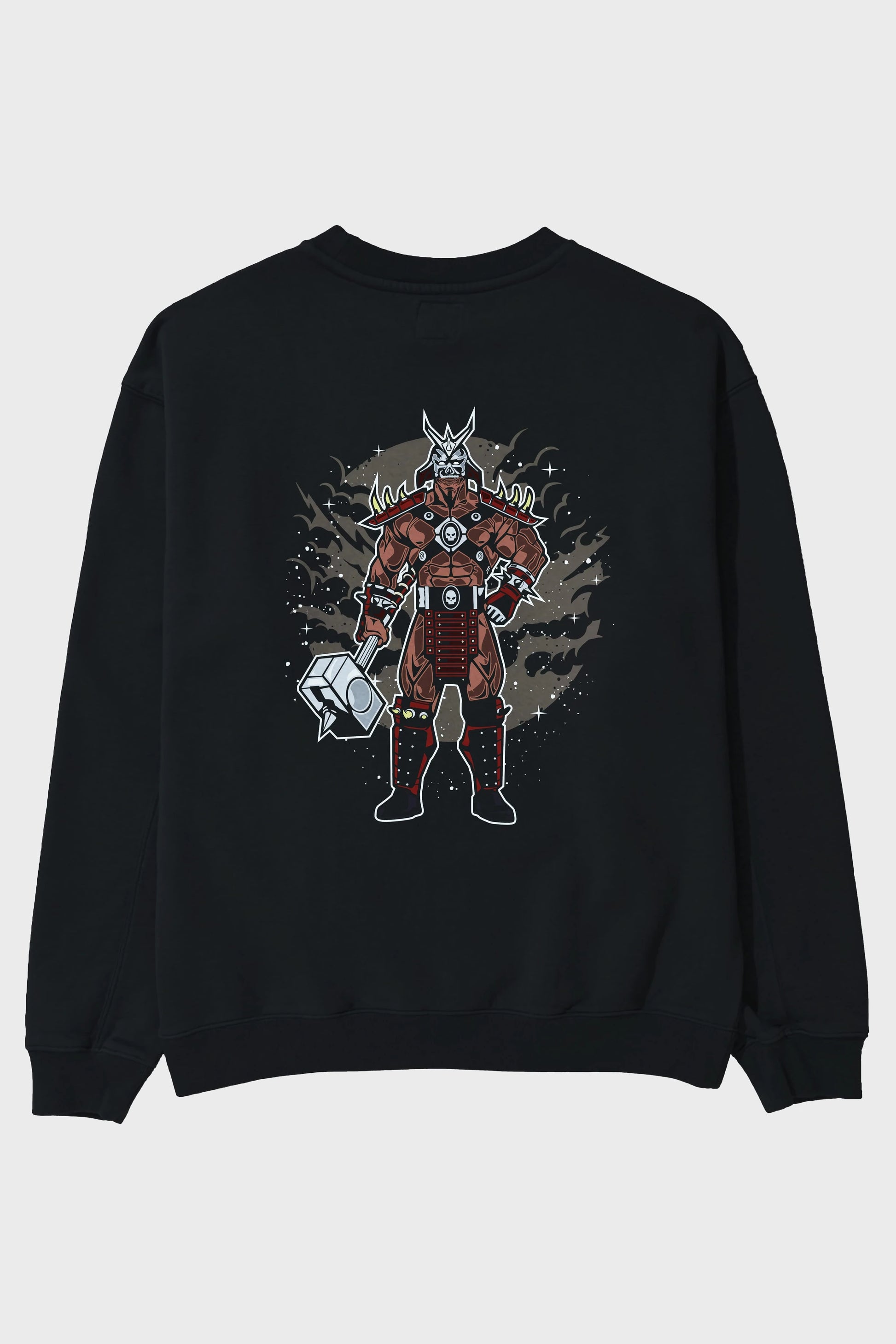 SHOU KHAN Arka Baskılı Oversize Sweatshirt Erkek Kadın Unisex