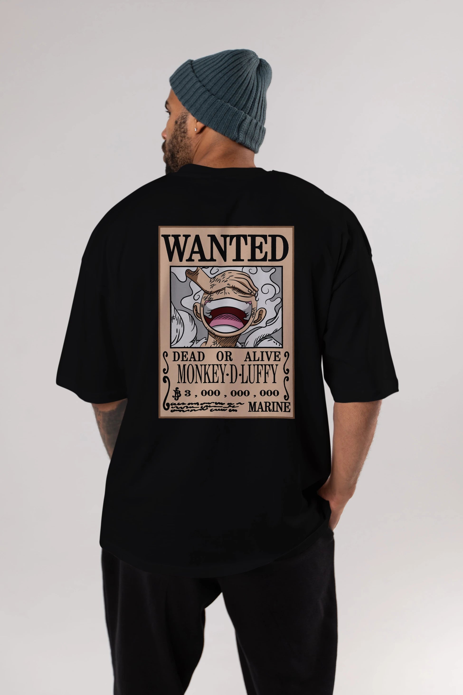 CARTEL LUFFY GEAR 5 Anime Arka Baskılı Oversize t-shirt Erkek Kadın Unisex