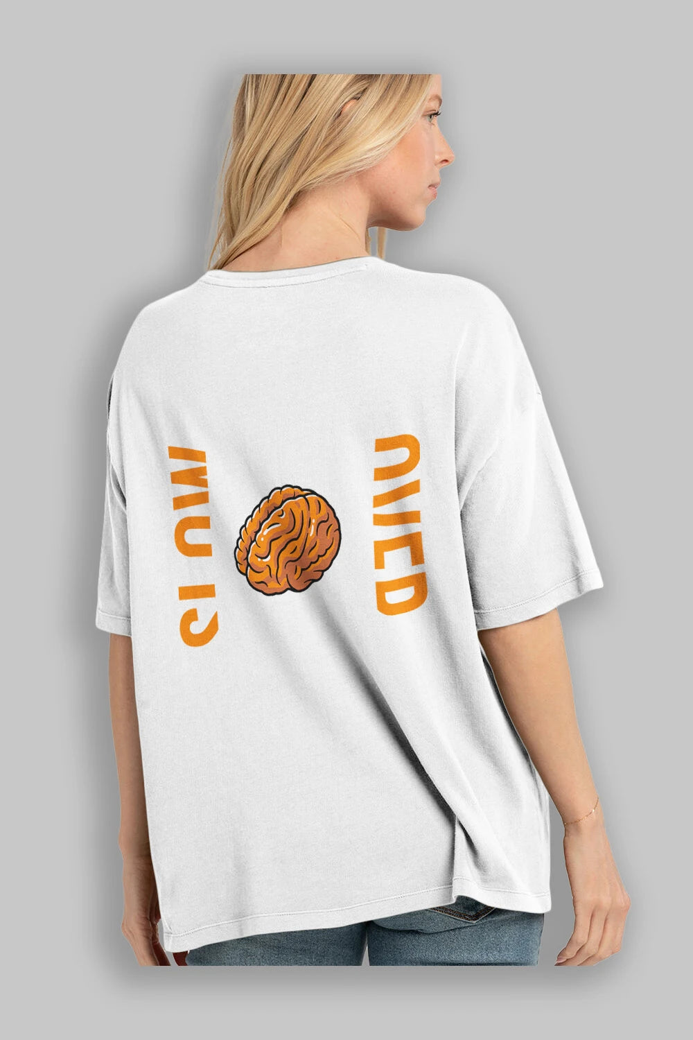 Think it Arka Baskılı Oversize t-shirt Erkek Kadın Unisex