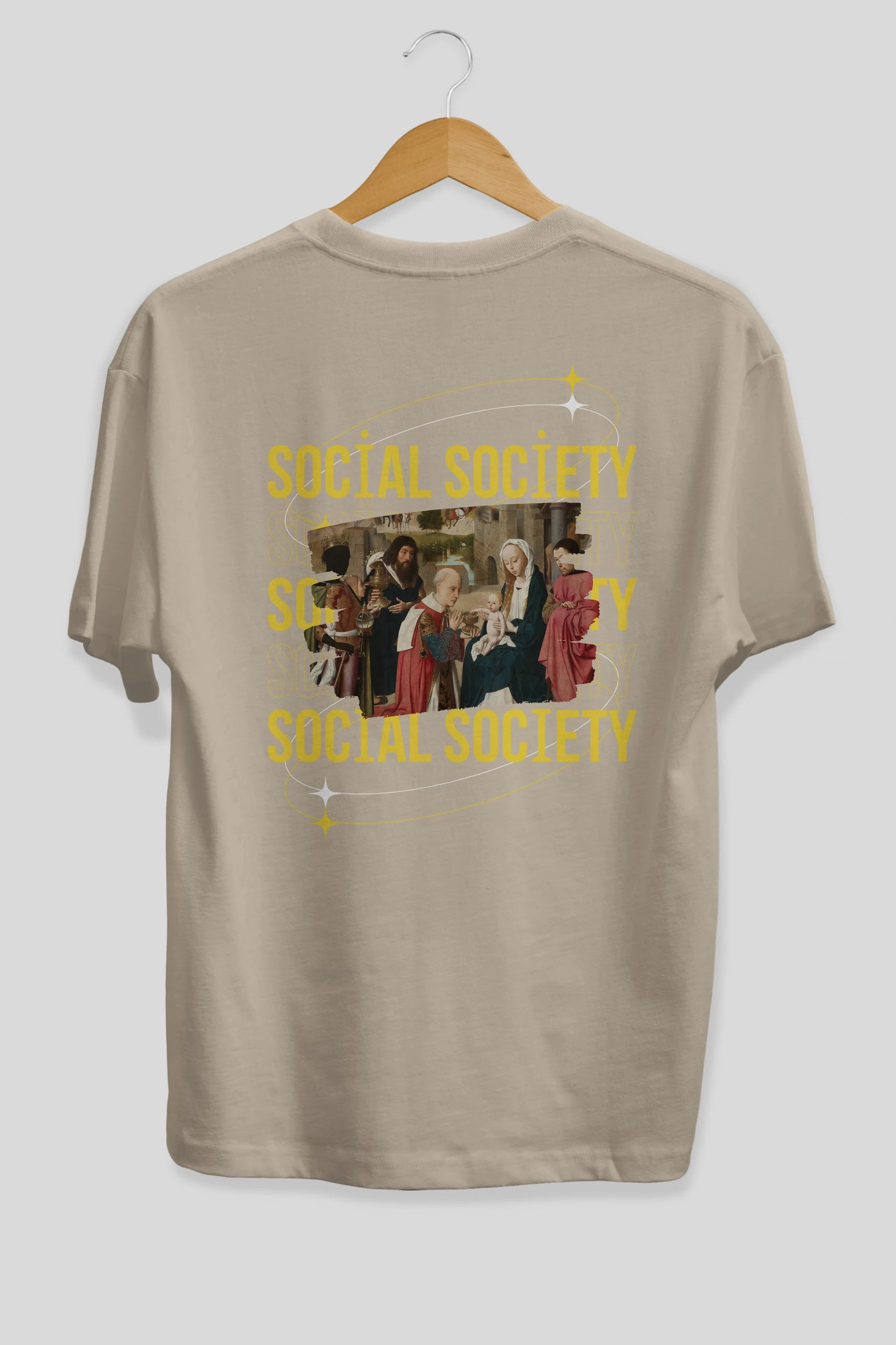Social Society Yazılı Arka Baskılı Oversize t-shirt Erkek Kadın Unisex