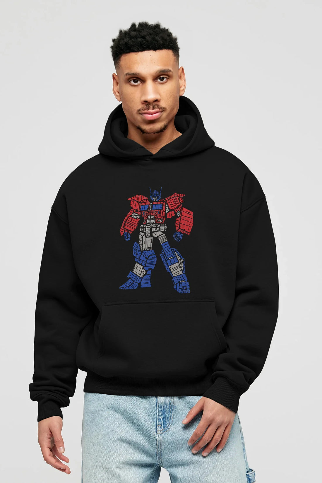 Optimus Prime Ön Baskılı Hoodie Oversize Kapüşonlu Sweatshirt Erkek Kadın Unisex