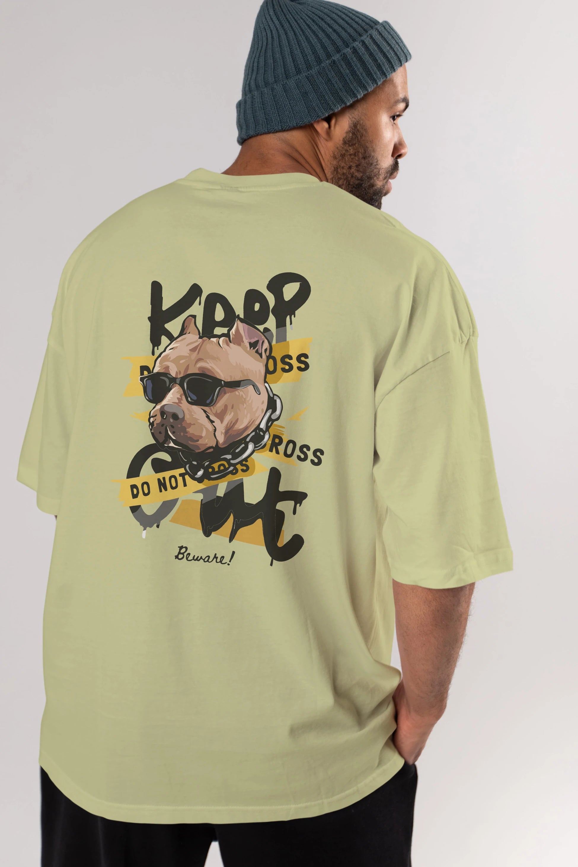 Teddy Bear Keep Arka Baskılı Oversize t-shirt Erkek Kadın Unisex %100 Pamuk