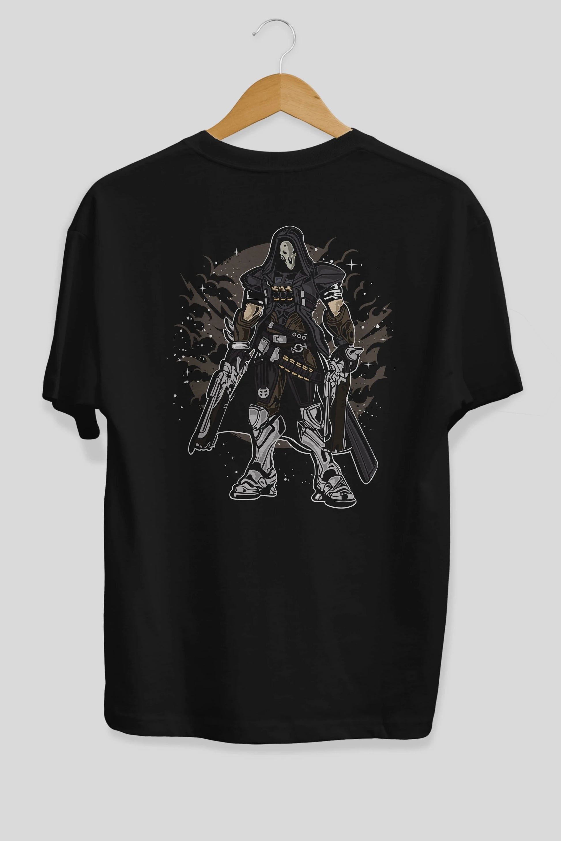 REAPER Arka Baskılı Oversize t-shirt Erkek Kadın Unisex %100 Pamuk
