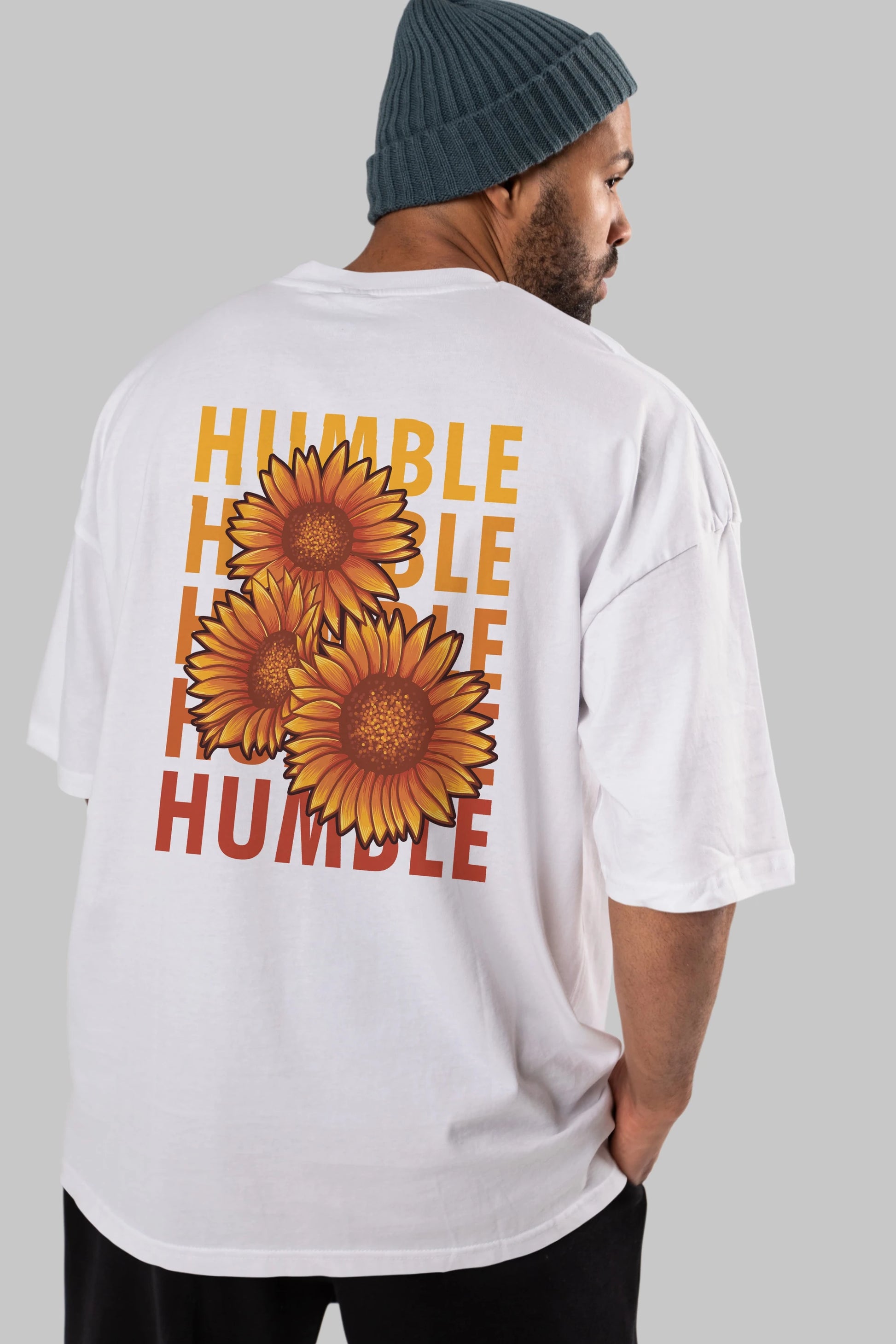 Humble 2 Arka Baskılı Oversize t-shirt Erkek Kadın Unisex