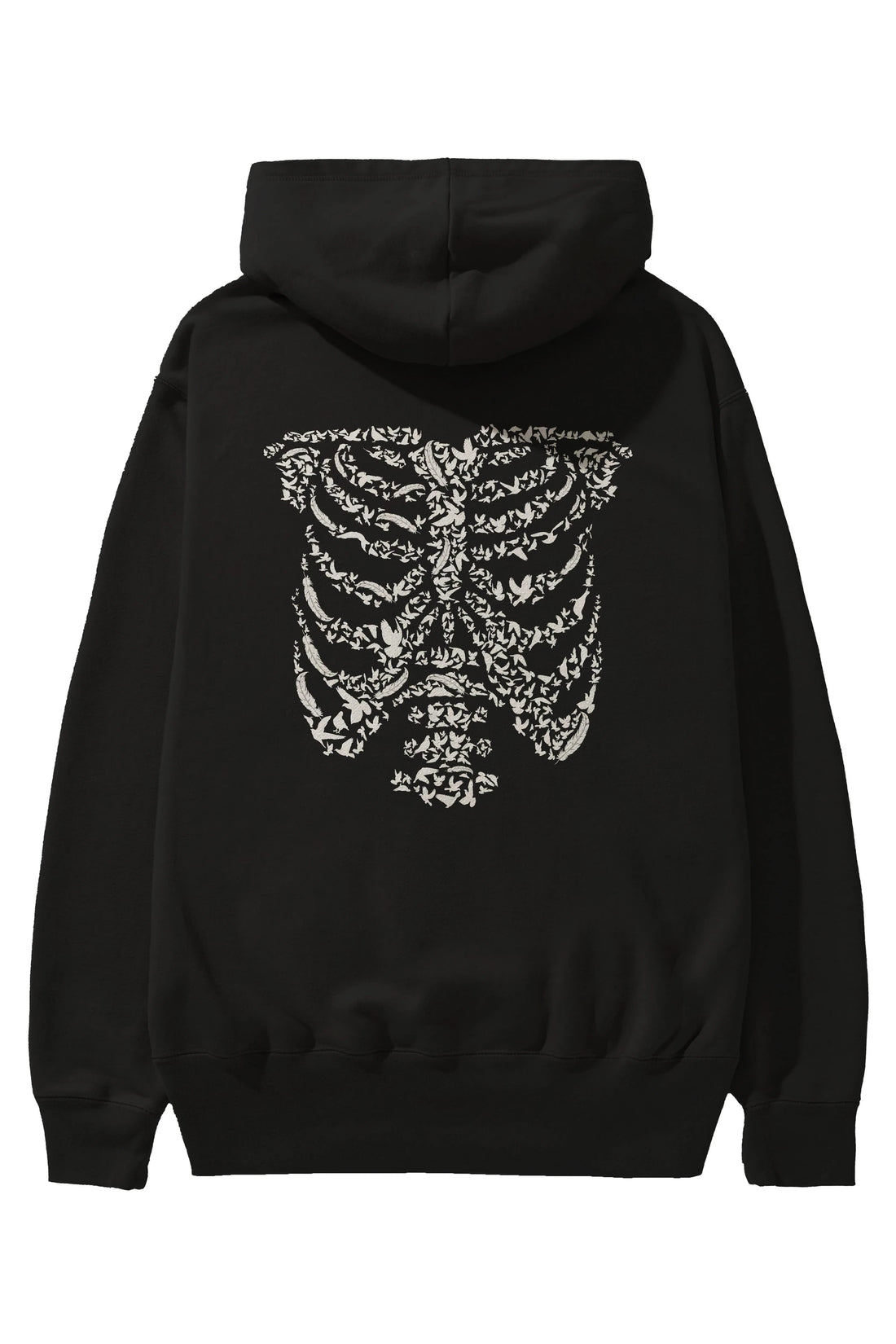 Ribcage Bird Arka Baskılı Hoodie Oversize Kapüşonlu Sweatshirt Erkek Kadın Unisex