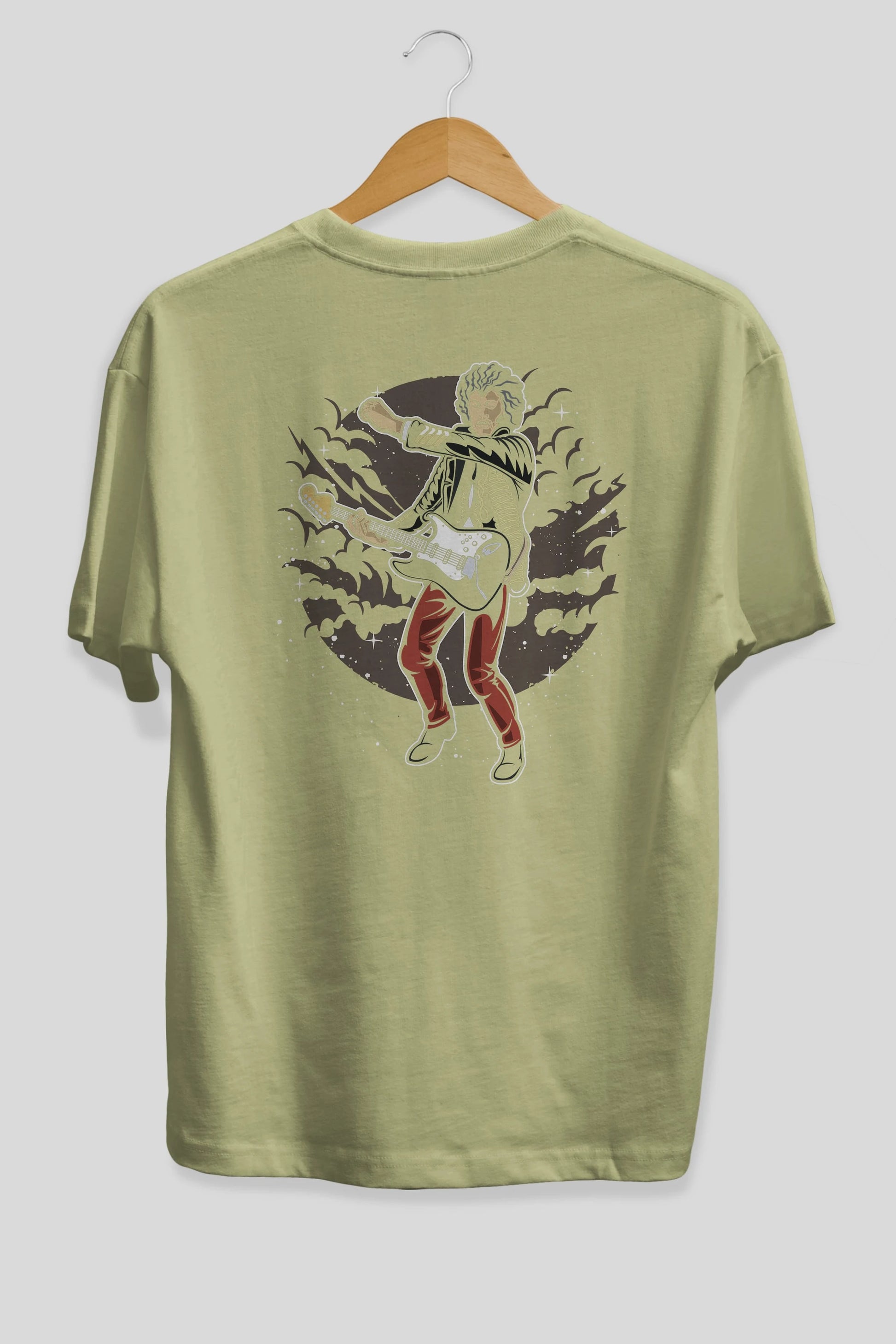 JIMMY HENDRIX Arka Baskılı Oversize t-shirt Erkek Kadın Unisex %100 Pamuk