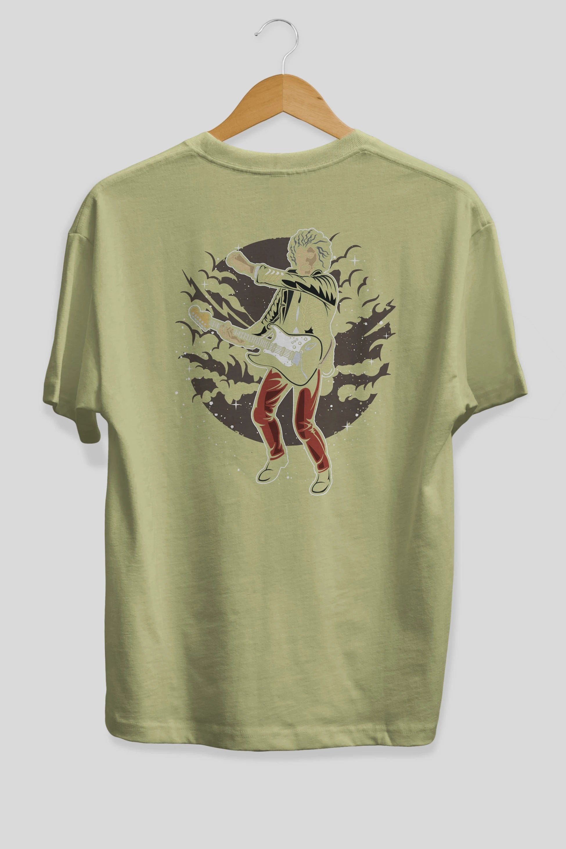 JIMMY HENDRIX Arka Baskılı Oversize t-shirt Erkek Kadın Unisex %100 Pamuk