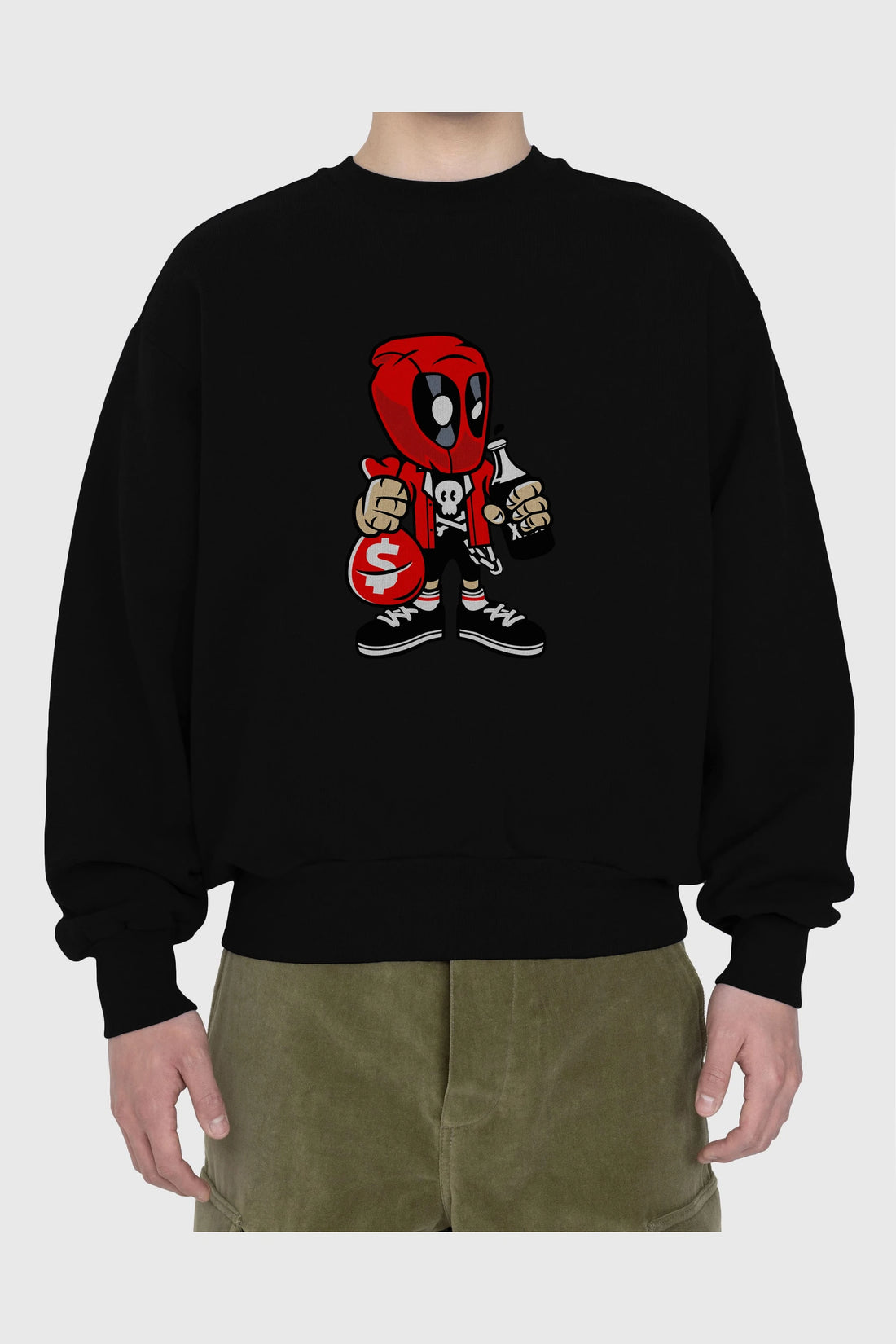 Deadpool (20) Ön Baskılı Oversize Sweatshirt Erkek Kadın Unisex