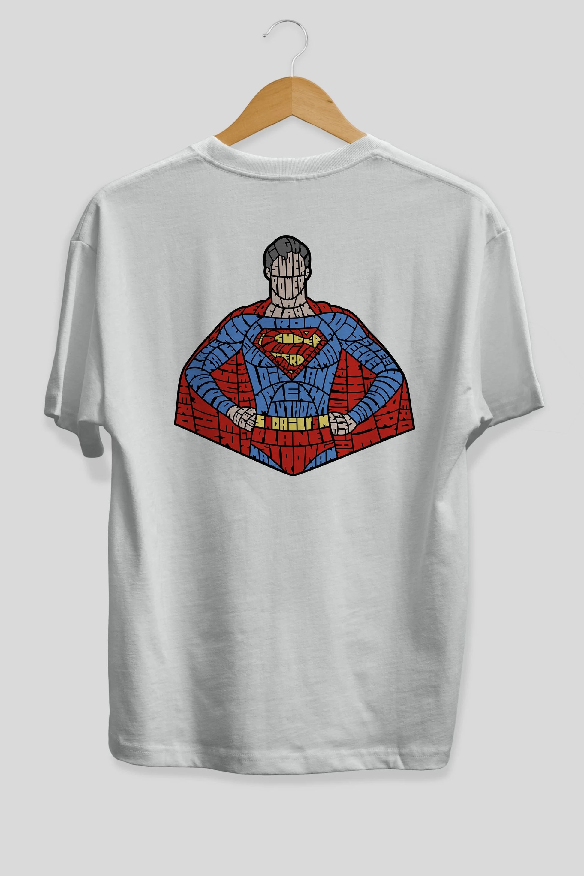 Kryptonian Arka Baskılı Oversize t-shirt %100 pamuk Erkek Kadın Unisex