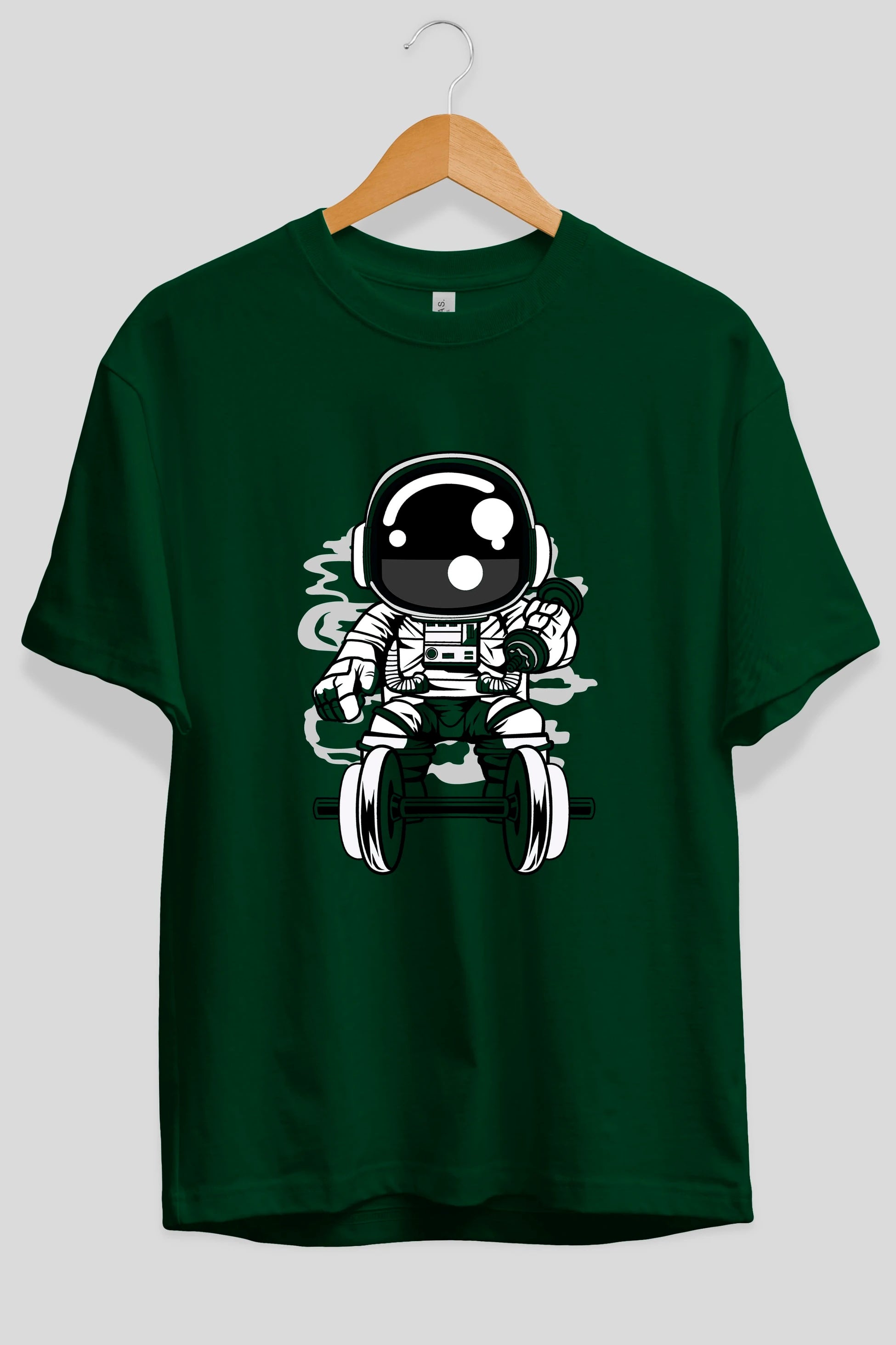 Astronaut Gym Ön Baskılı Oversize t-shirt Erkek Kadın Unisex