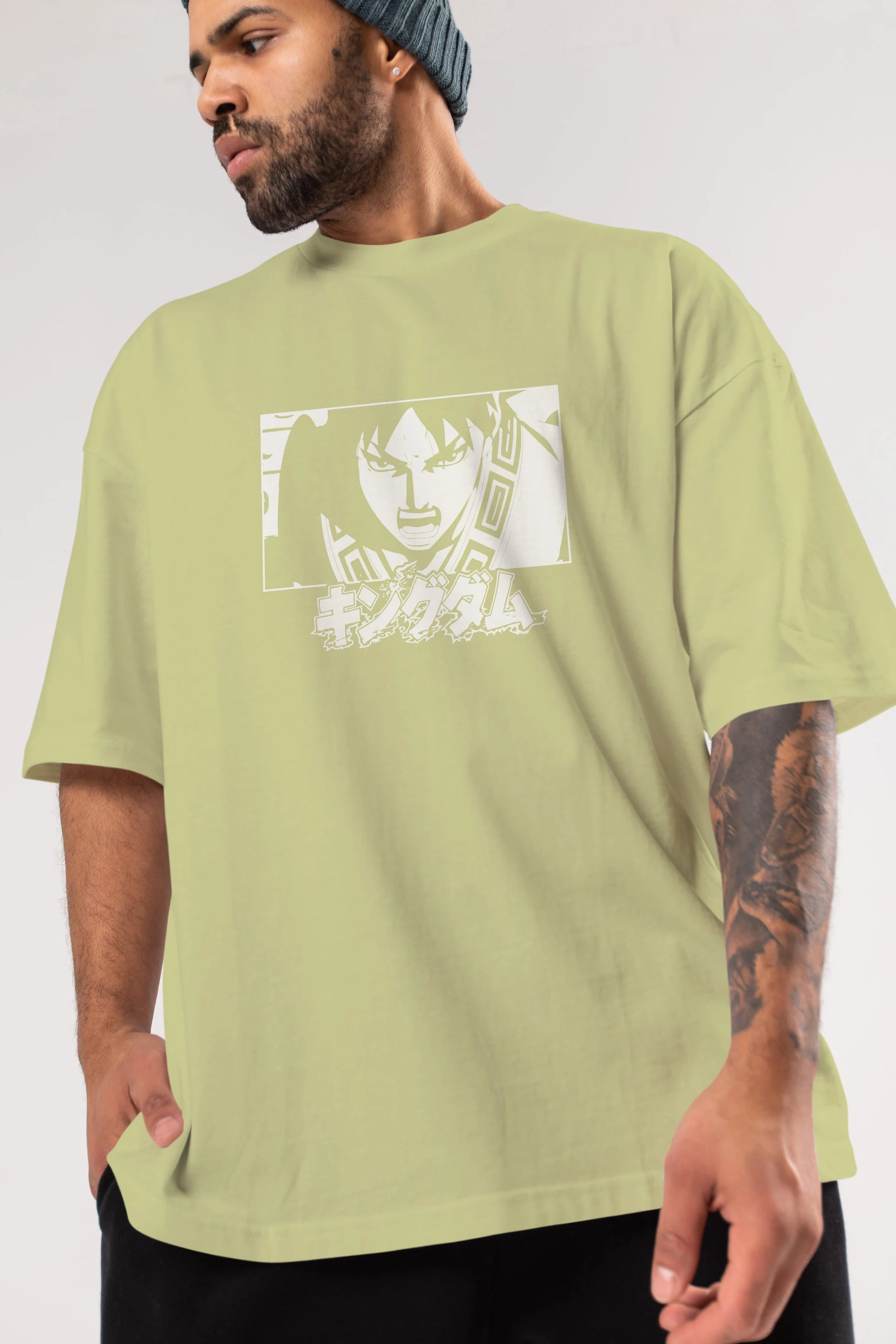 Xin 1 Anime Ön Baskılı Oversize t-shirt %100 pamuk Erkek Kadın Unisex