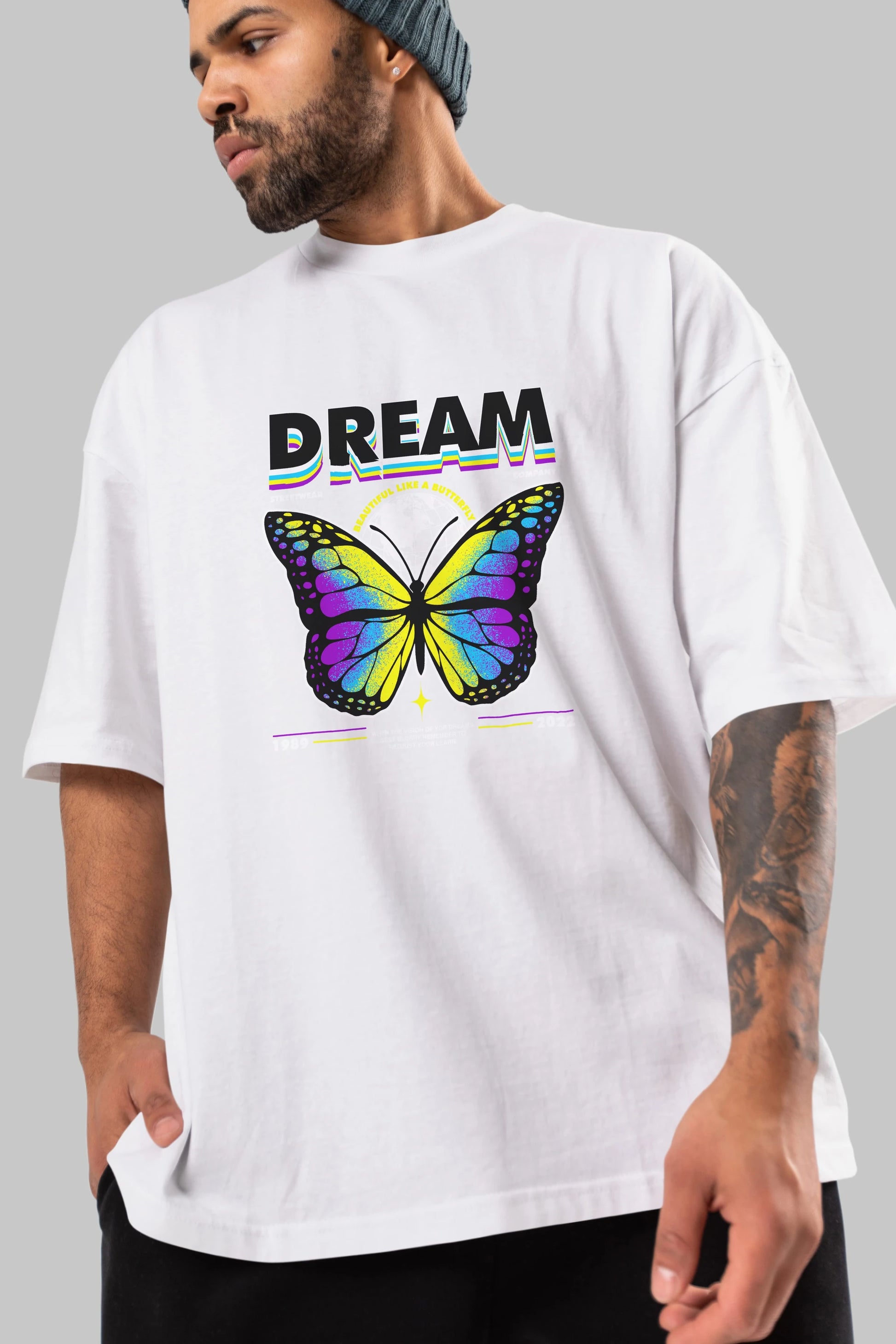 Dream Company Ön Baskılı Oversize t-shirt Erkek Kadın Unisex