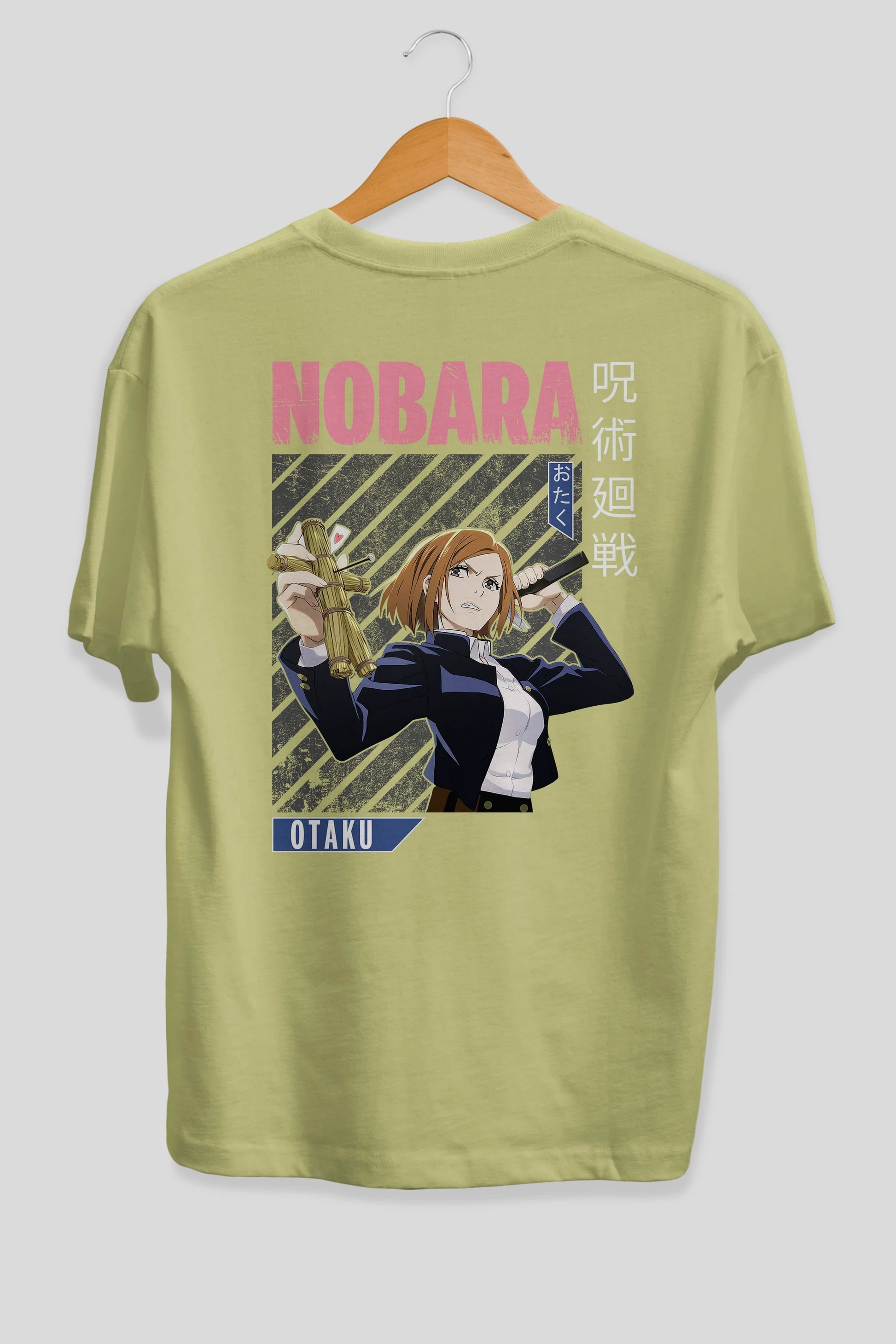 Nobara Kugisaki 6 Anime Arka Baskılı Oversize t-shirt Erkek Kadın Unisex