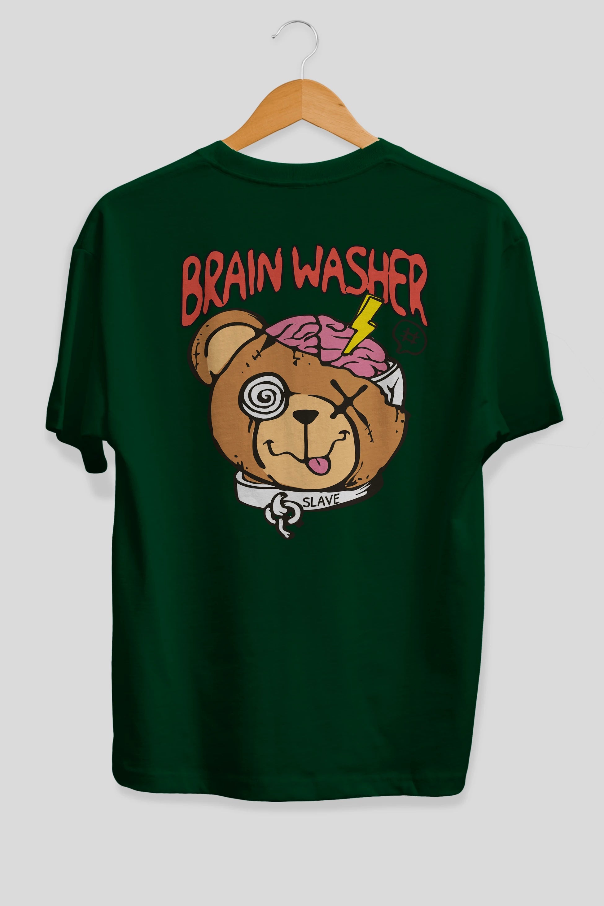 Brain Washer Arka Baskılı Oversize t-shirt Erkek Kadın Unisex