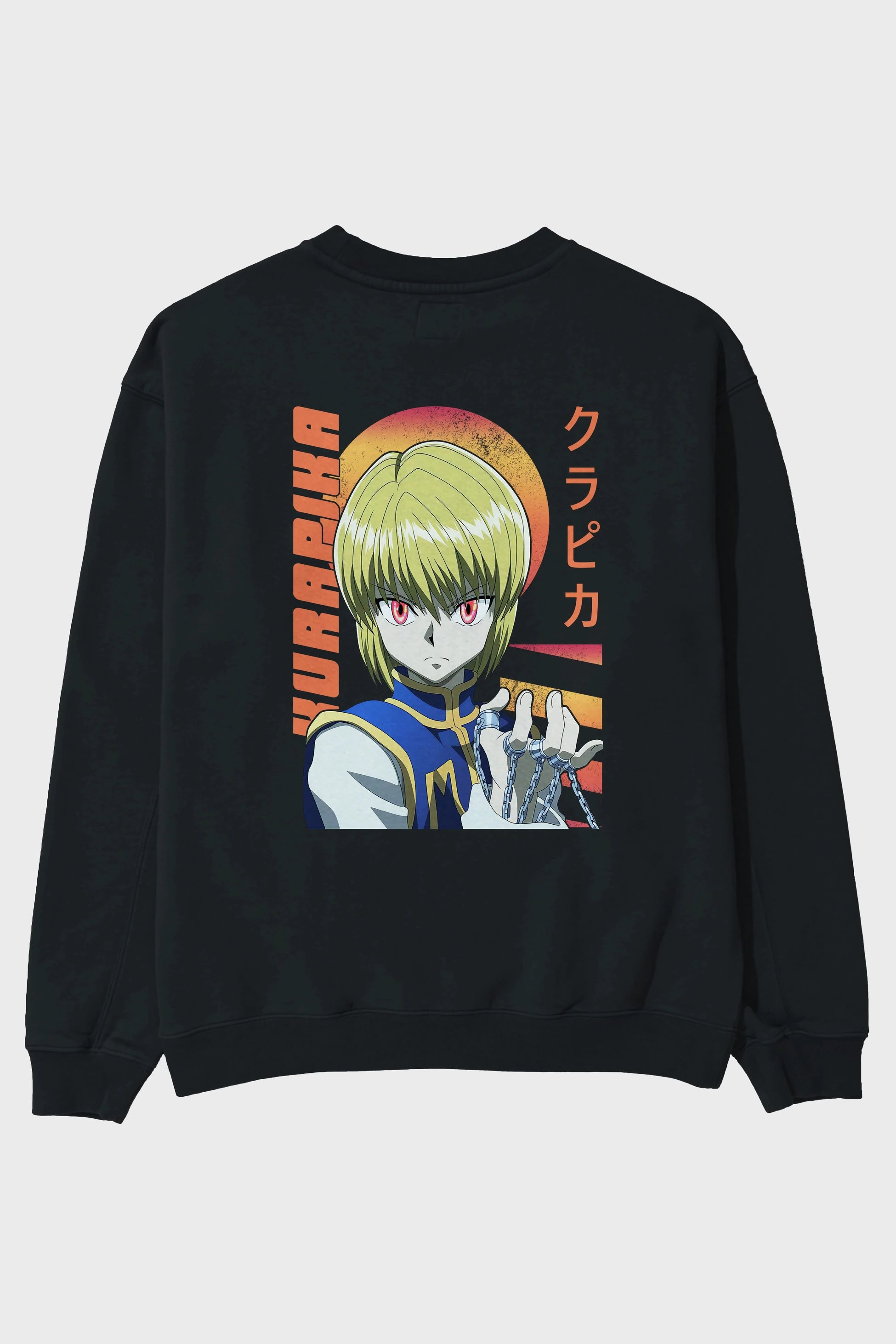 Kurapika 5 (2) Anime Arka Baskılı Oversize Sweatshirt Erkek Kadın Unisex