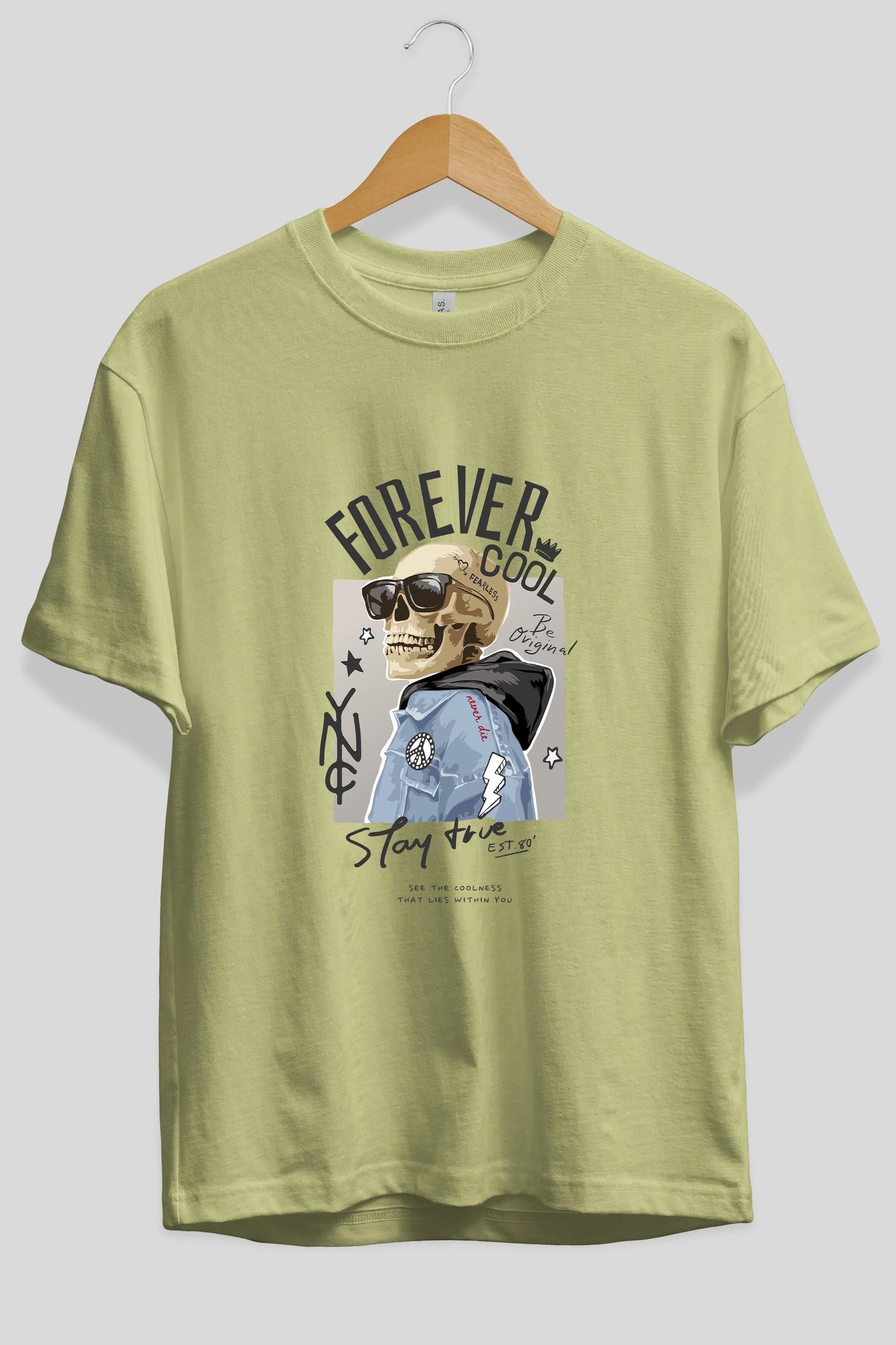 Teddy Bear Forever Cool Ön Baskılı Oversize t-shirt Erkek Kadın Unisex %100 Pamuk