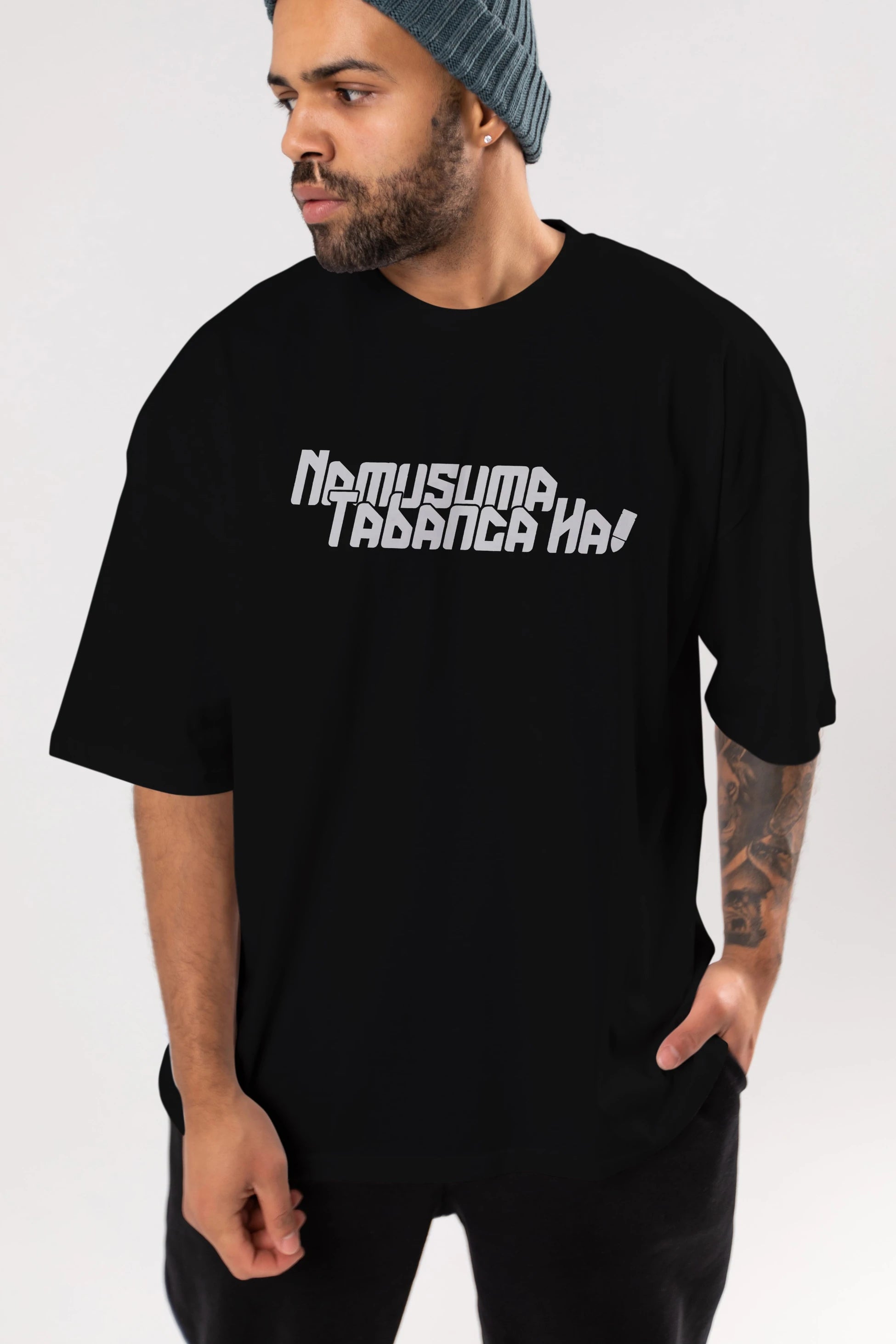 Namusuma Tabanca Ha Ön Baskılı Oversize t-shirt %100 pamuk Erkek Kadın Unisex