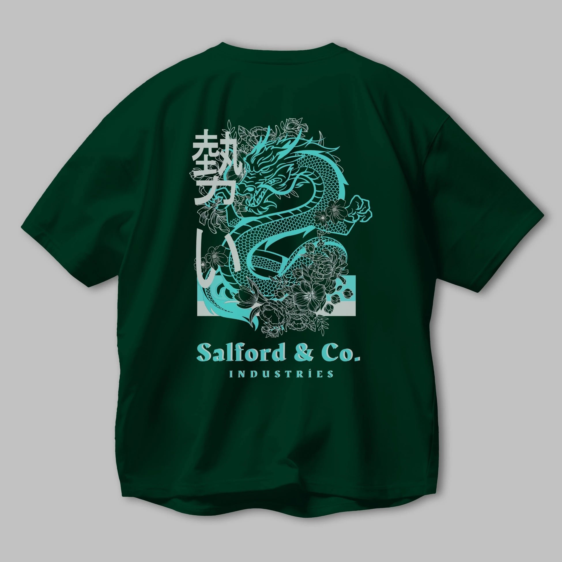 Dragon Arka Baskılı Oversize t-shirt Erkek Kadın Unisex
