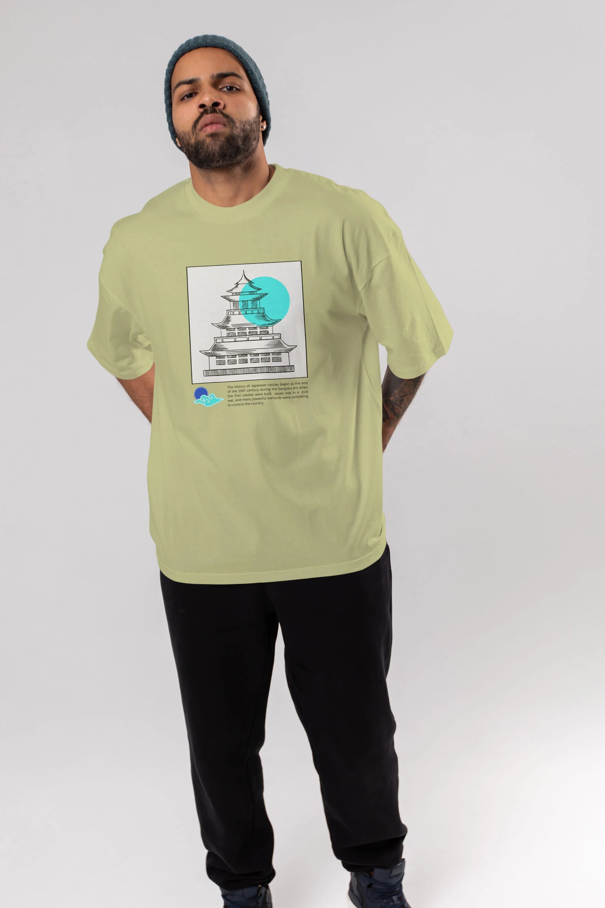 Japan Streetwear Ön Baskılı Oversize t-shirt Erkek Kadın Unisex