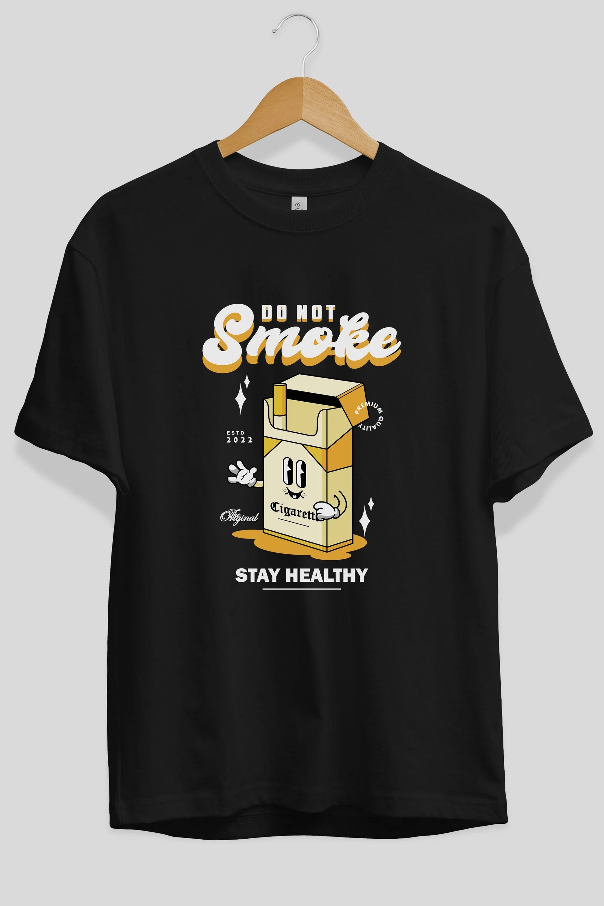 Do Not Smoke Ön Baskılı Oversize t-shirt Erkek Kadın Unisex