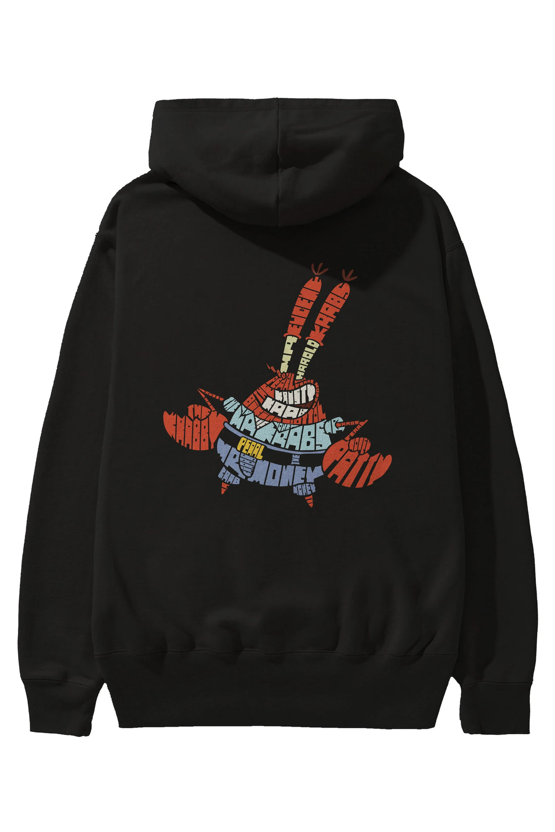 Mr Krabs Arka Baskılı Hoodie Oversize Kapüşonlu Sweatshirt Erkek Kadın Unisex