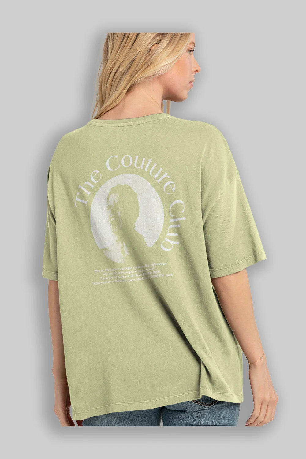 The Couture Club Arka Baskılı Oversize t-shirt Erkek Kadın Unisex