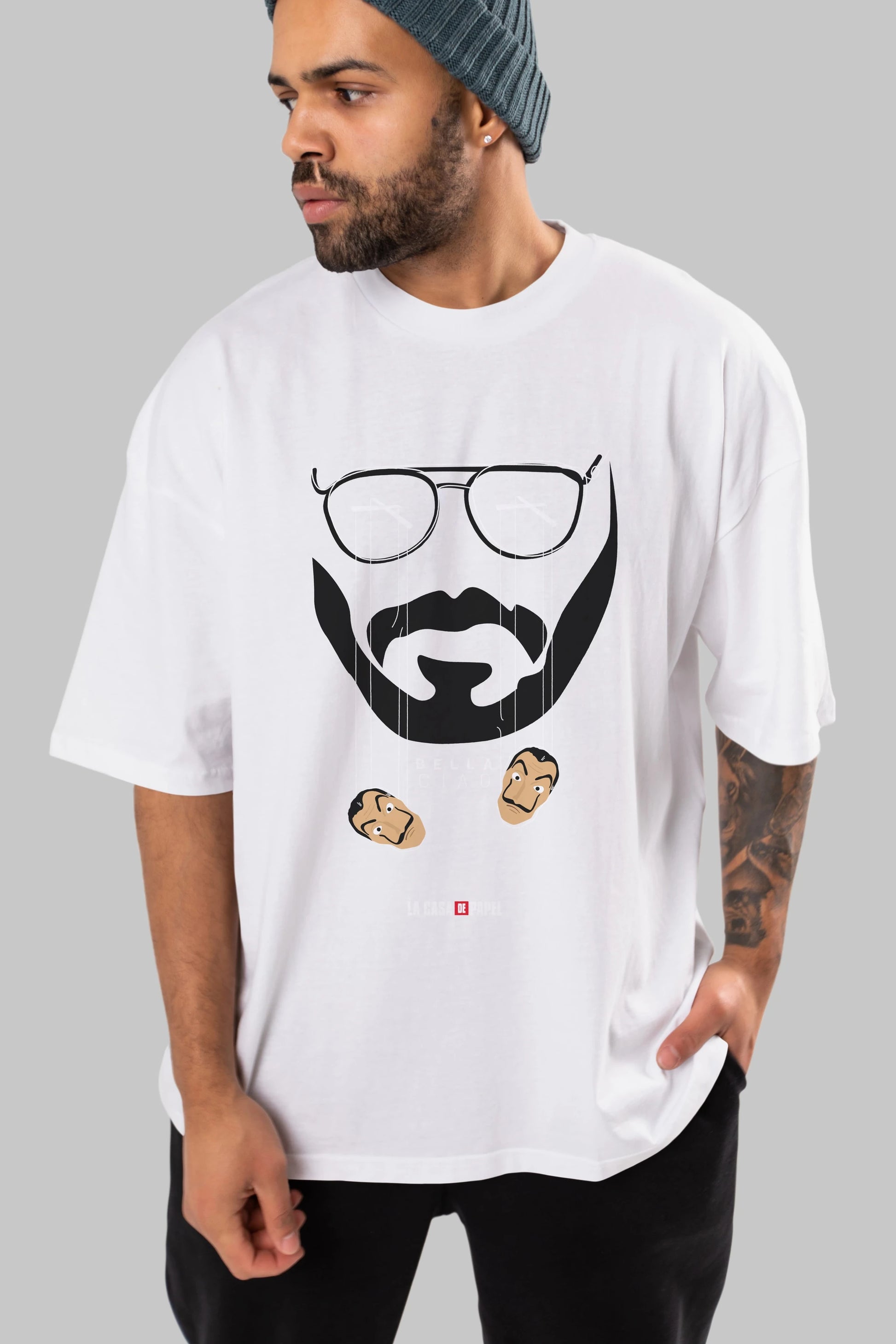La Casa De Papel (11) Ön Baskılı Oversize t-shirt Erkek Kadın Unisex %100 Pamuk Bisiklet Yaka tişort