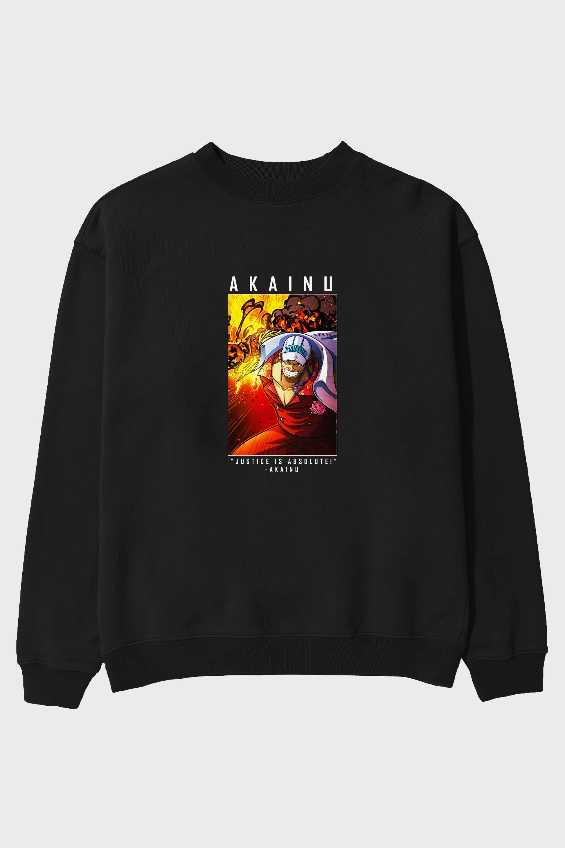 Sakazuki Ön Baskılı Anime Oversize Sweatshirt Erkek Kadın Unisex