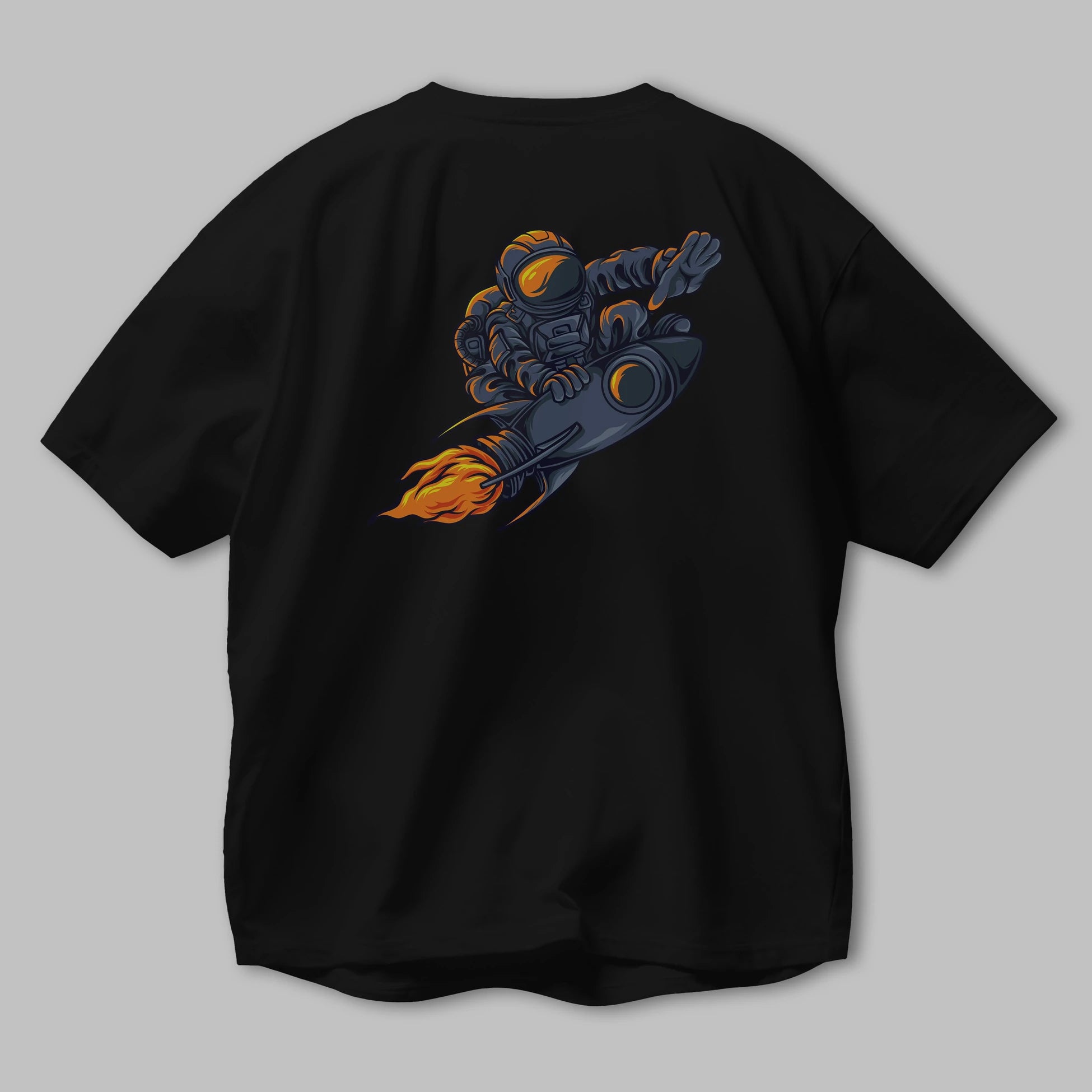 Astrocket Illustration Tshirt Arka Baskılı Oversize t-shirt Erkek Kadın Unisex