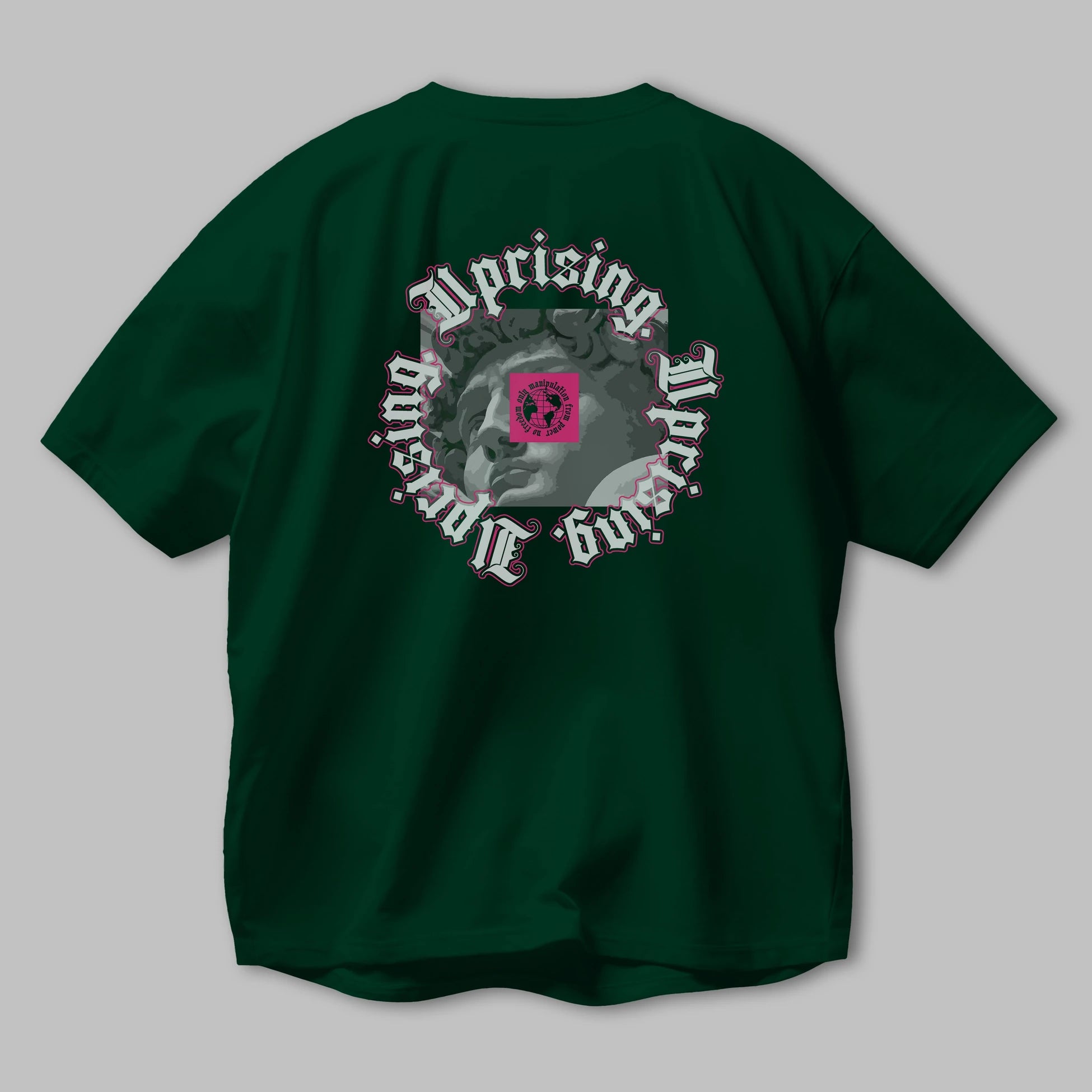 Uprising Arka Baskılı Oversize t-shirt Erkek Kadın Unisex