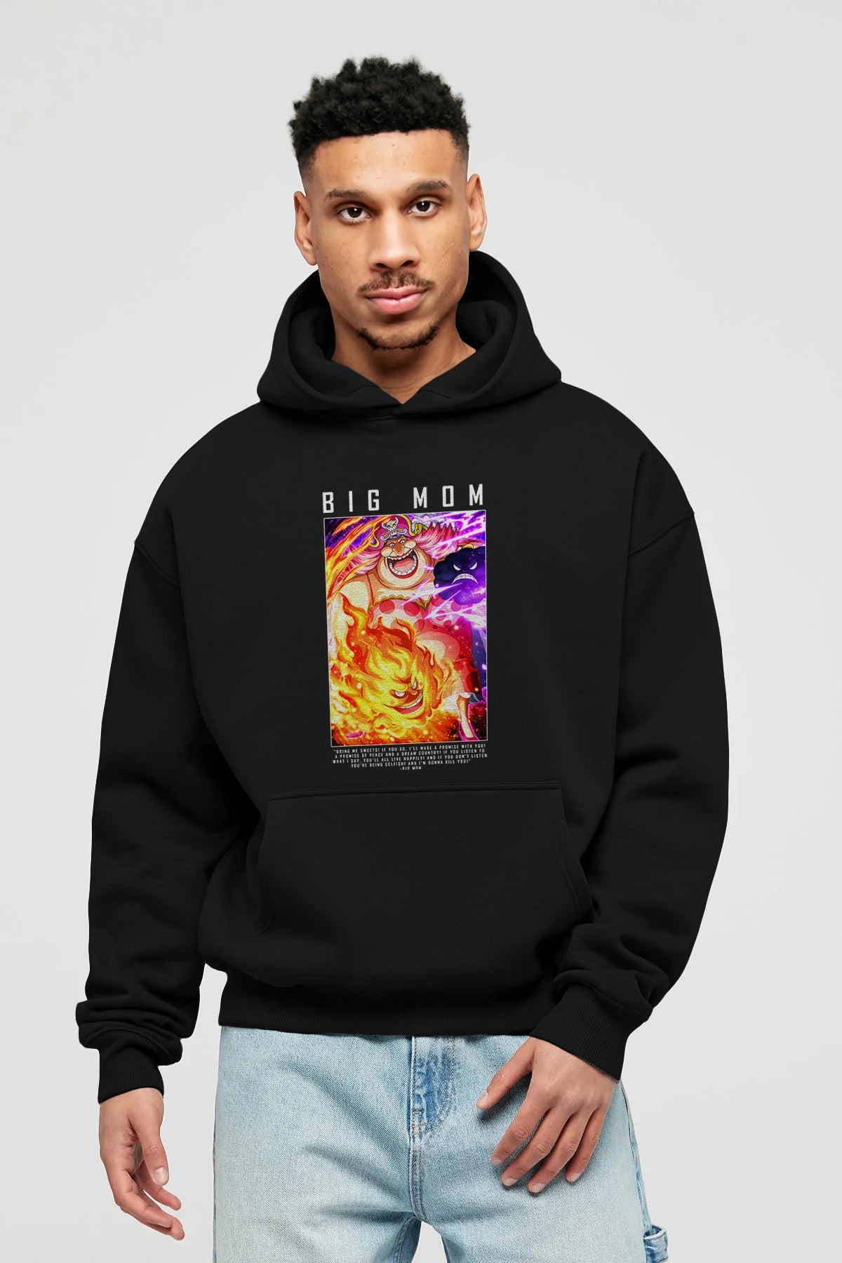 Charlotte Linlin Anime Ön Baskılı Hoodie Oversize Kapüşonlu Sweatshirt Erkek Kadın Unisex