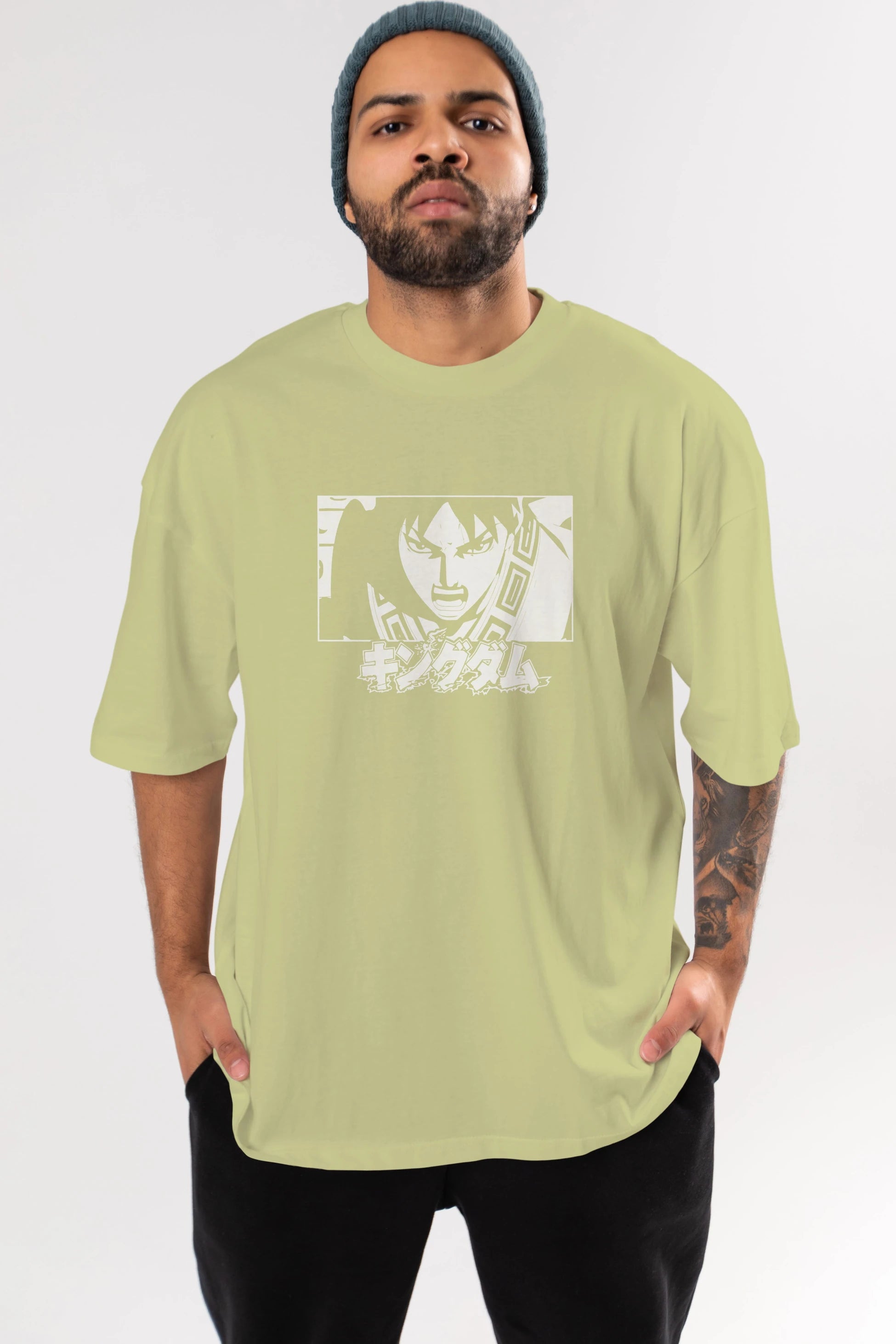 Xin 1 Anime Ön Baskılı Oversize t-shirt %100 pamuk Erkek Kadın Unisex