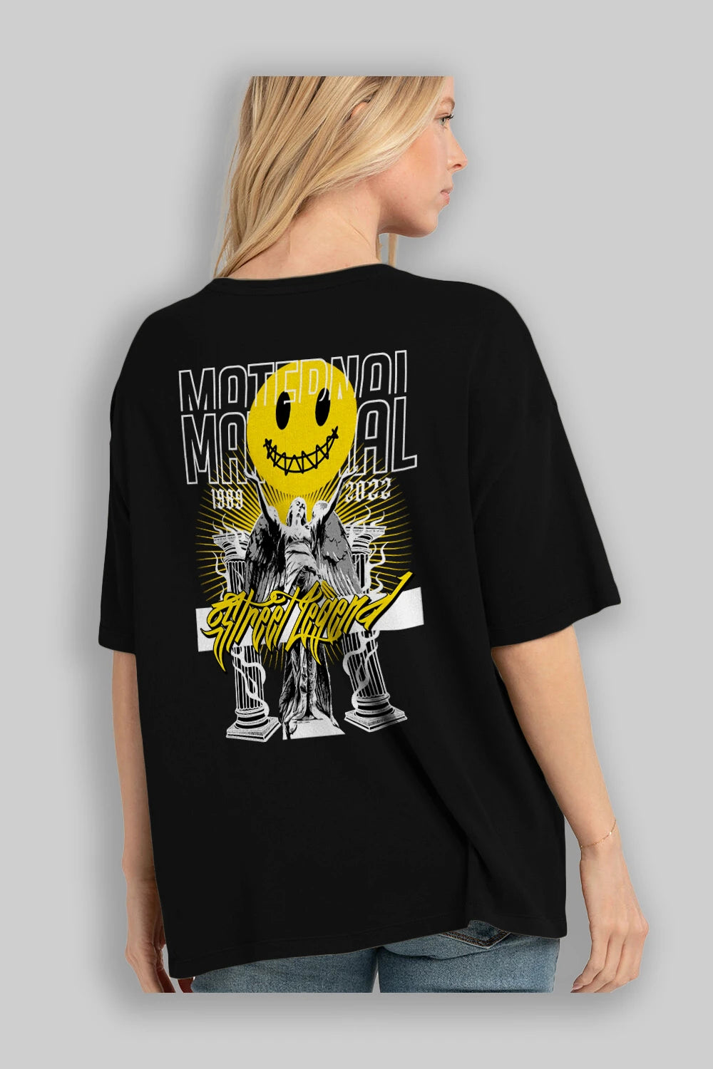 Maternal Street Legend Arka Baskılı Oversize t-shirt Erkek Kadın Unisex