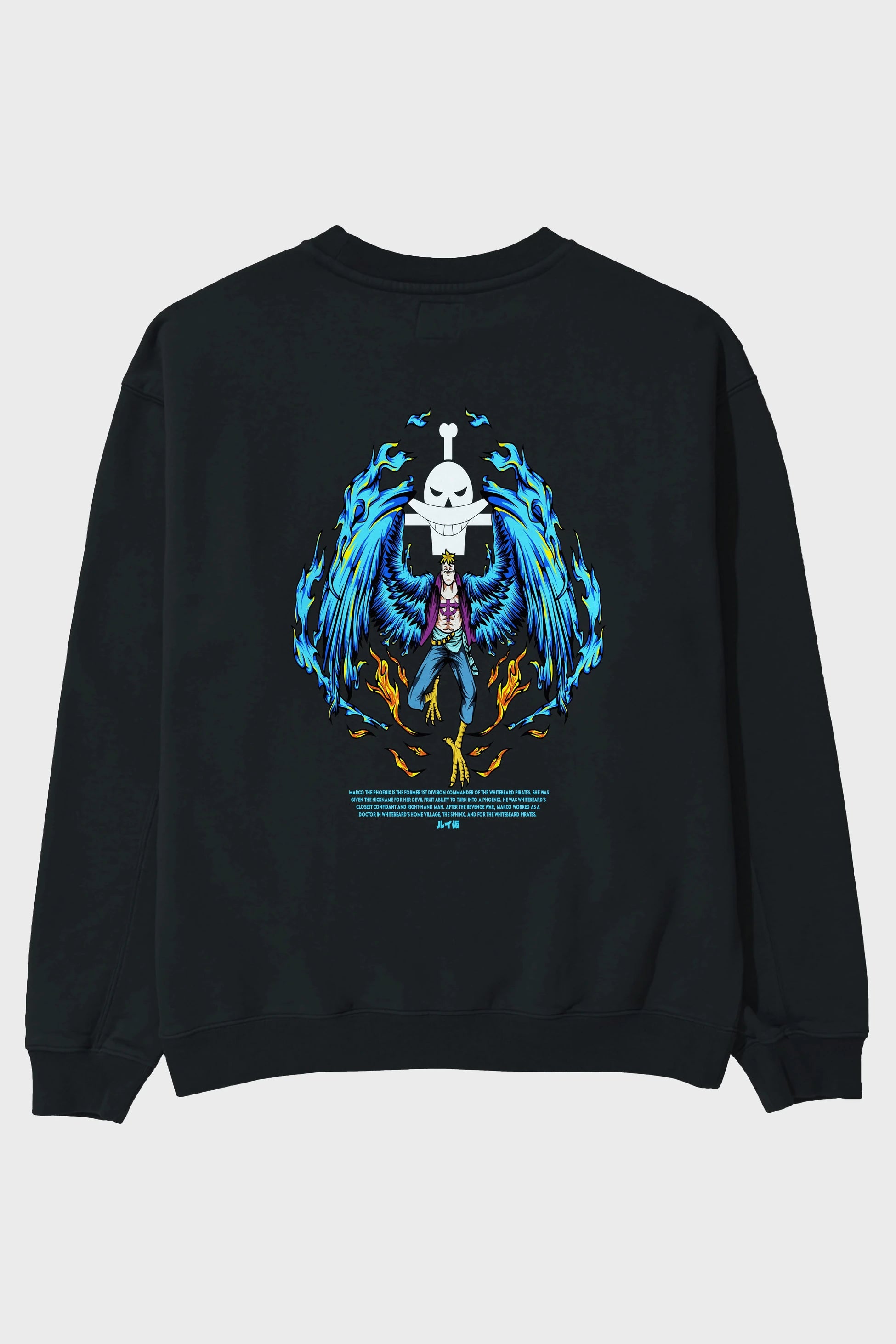 Marco Anime Arka Baskılı Oversize Sweatshirt Erkek Kadın Unisex