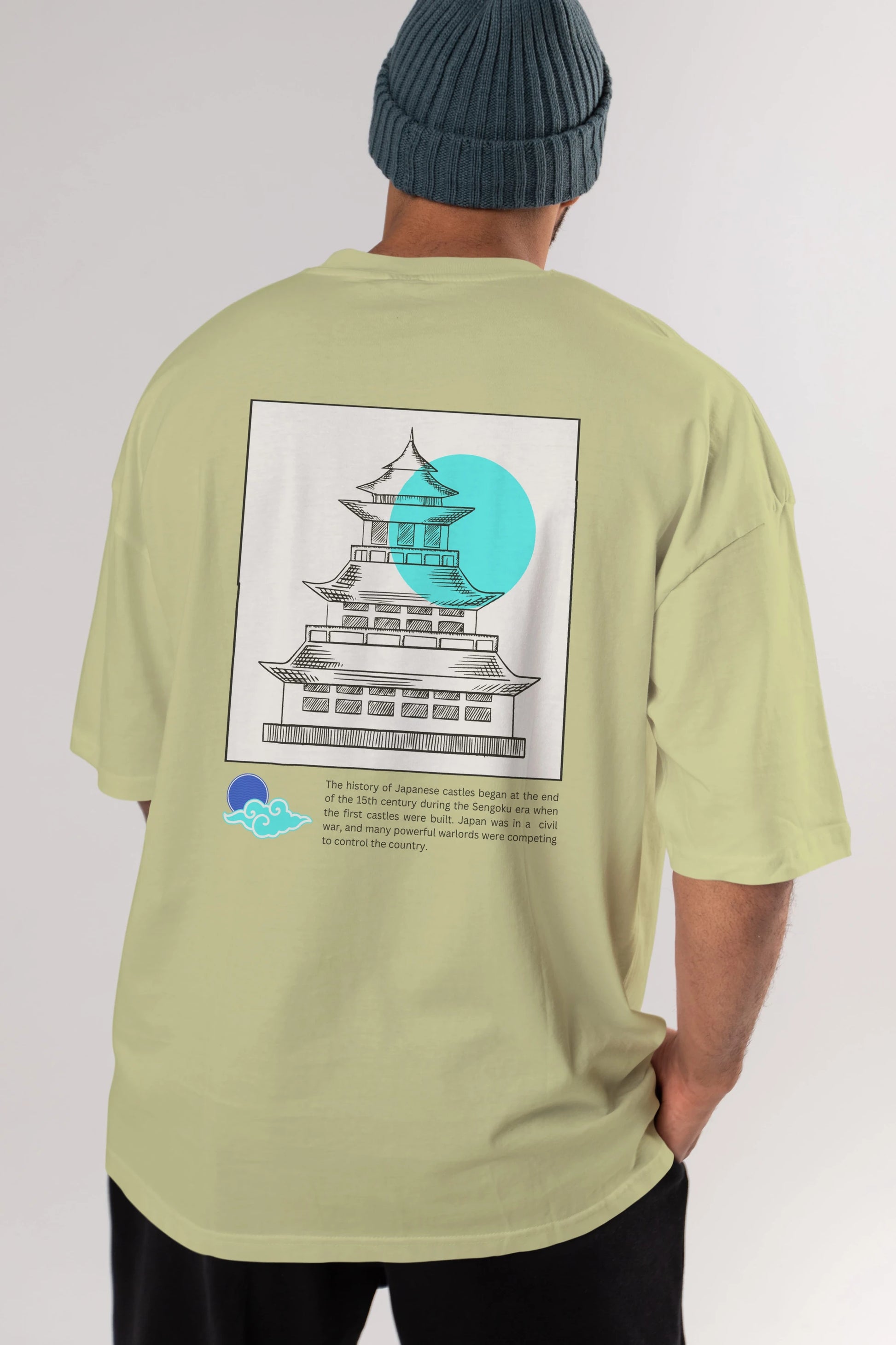 Japan Streetwear Arka Baskılı Oversize t-shirt Erkek Kadın Unisex