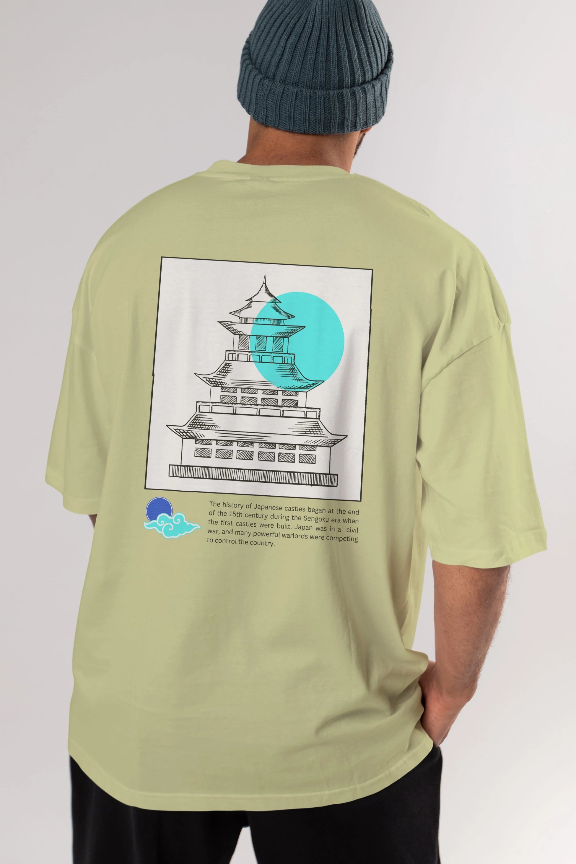 Japan Streetwear Arka Baskılı Oversize t-shirt Erkek Kadın Unisex