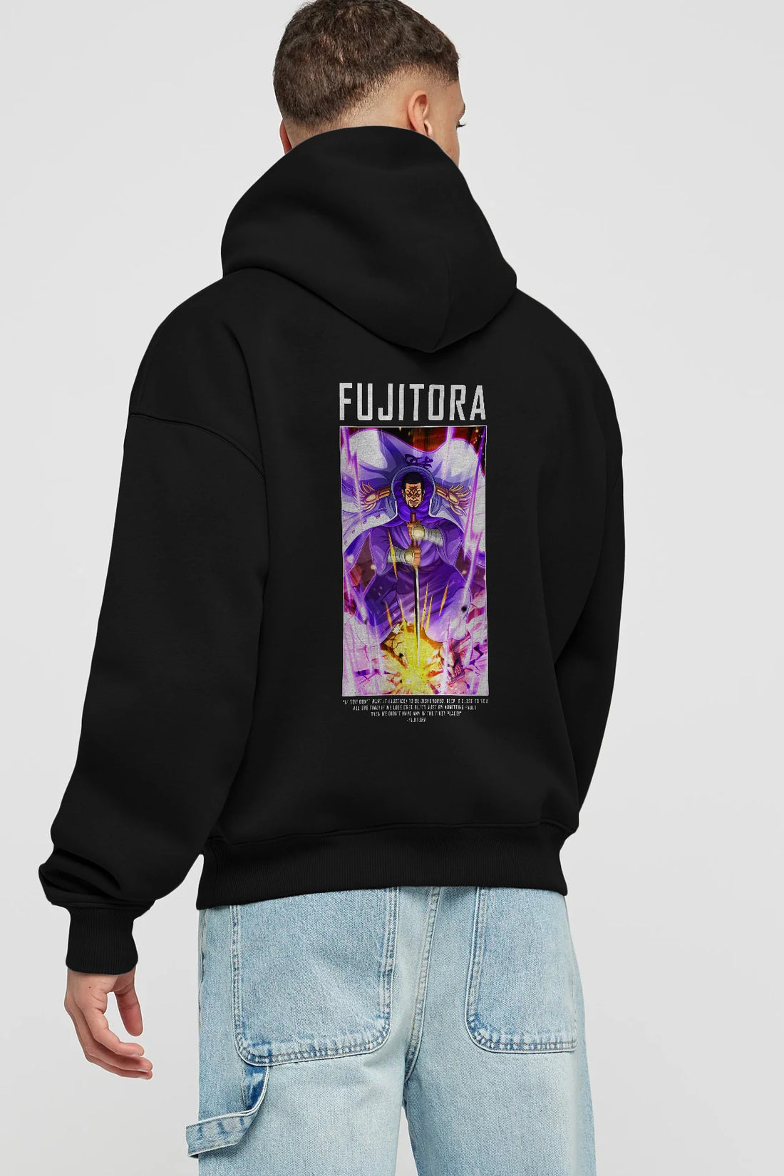 Issho Anime Arka Baskılı Hoodie Oversize Kapüşonlu Sweatshirt Erkek Kadın Unisex