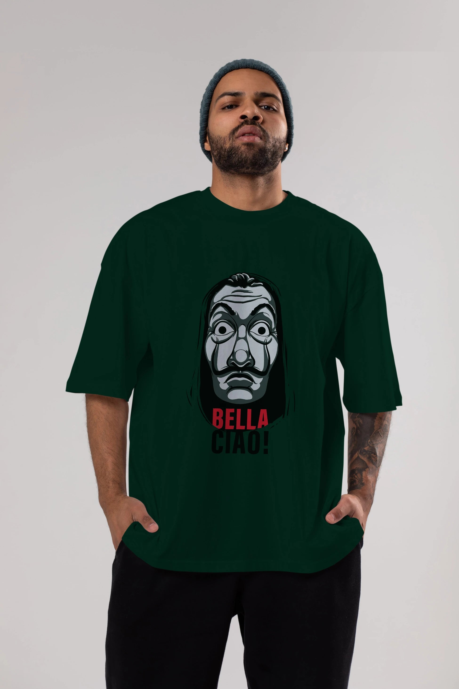 La Casa De Papel (12) Ön Baskılı Oversize t-shirt Erkek Kadın Unisex %100 Pamuk Bisiklet Yaka tişort