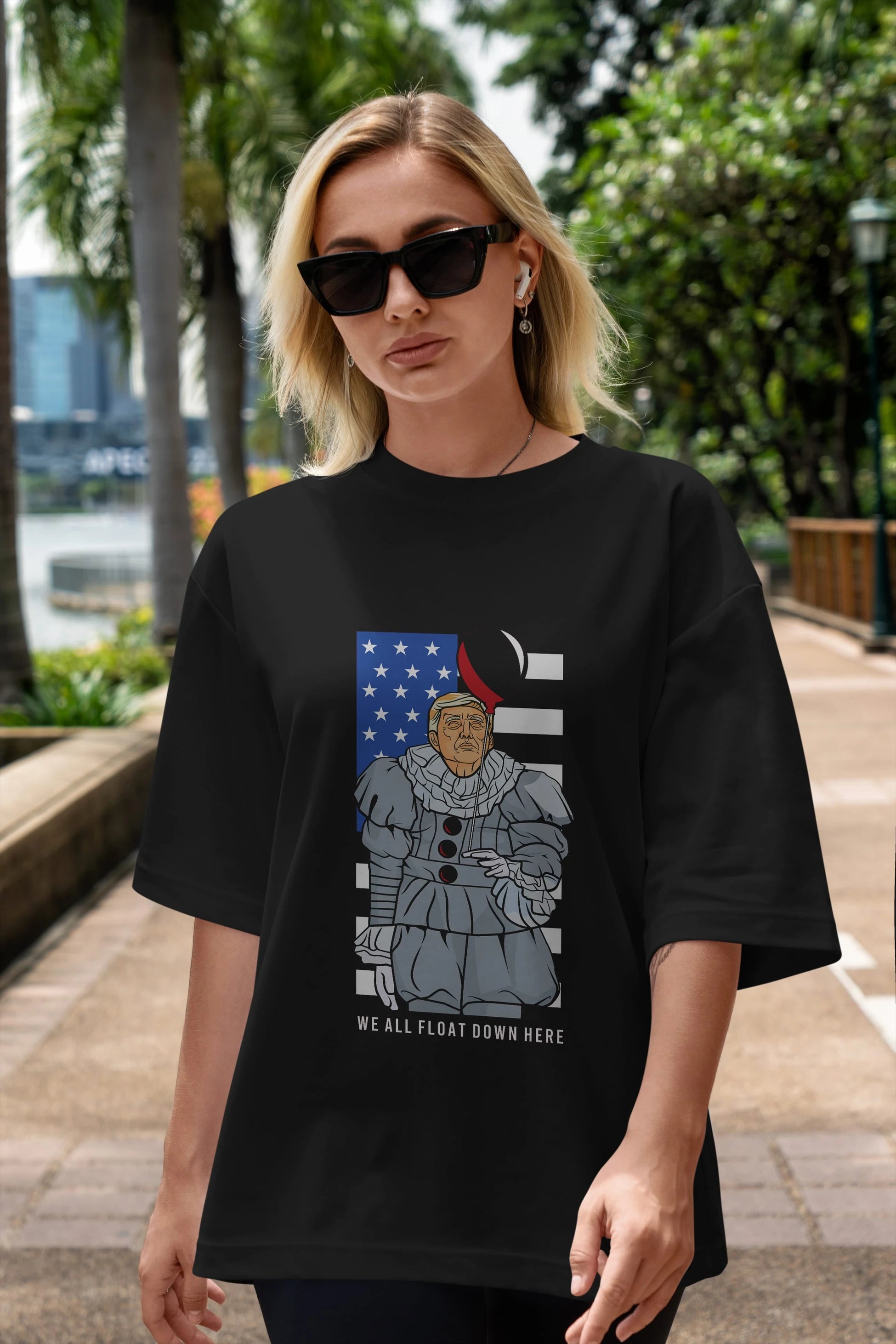 It Trump Ön Baskılı Oversize t-shirt Erkek Kadın Unisex %100 Pamuk tişort