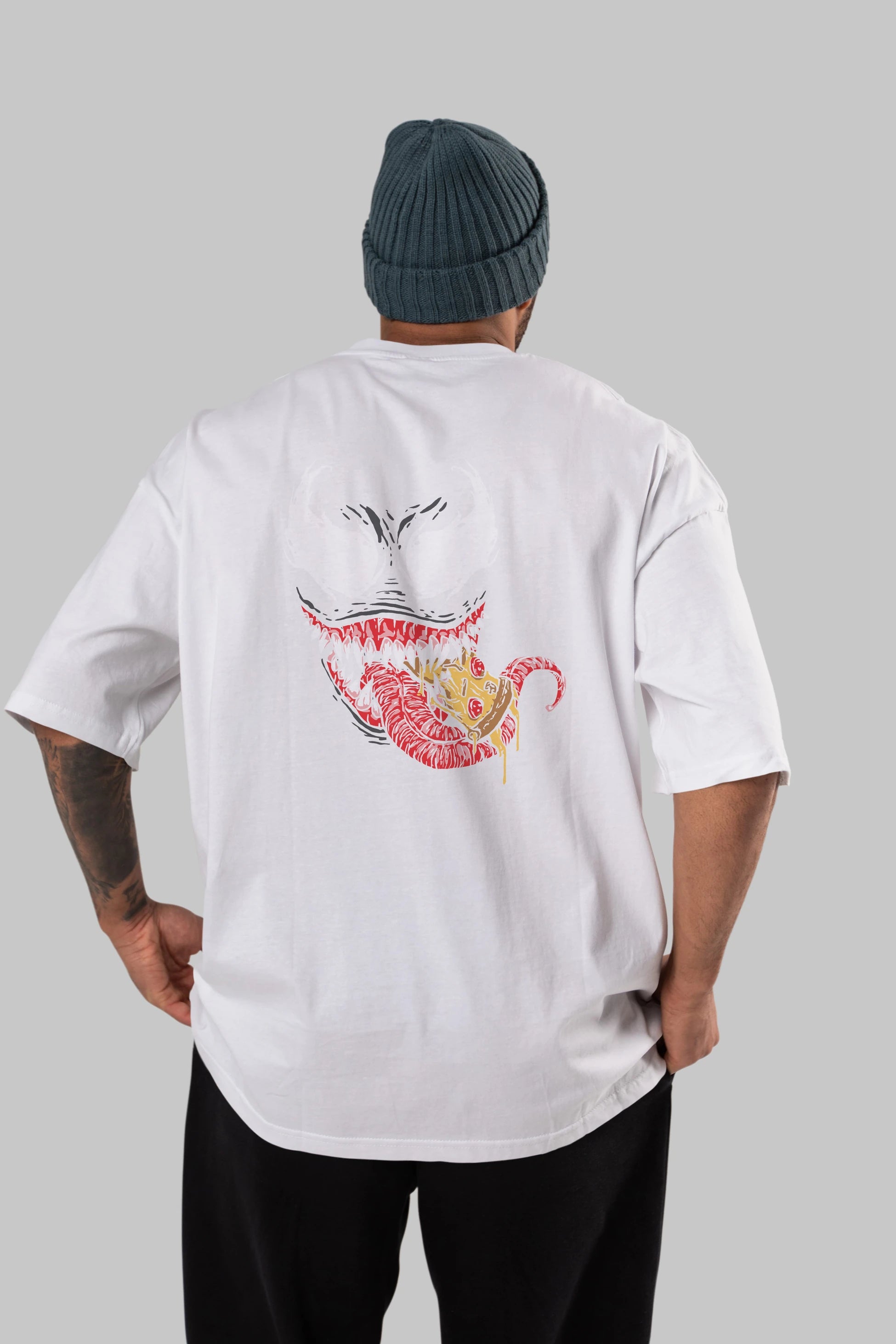 Venom (1) Arka Baskılı Oversize t-shirt Erkek Kadın Unisex %100 Pamuk Bisiklet Yaka tişort