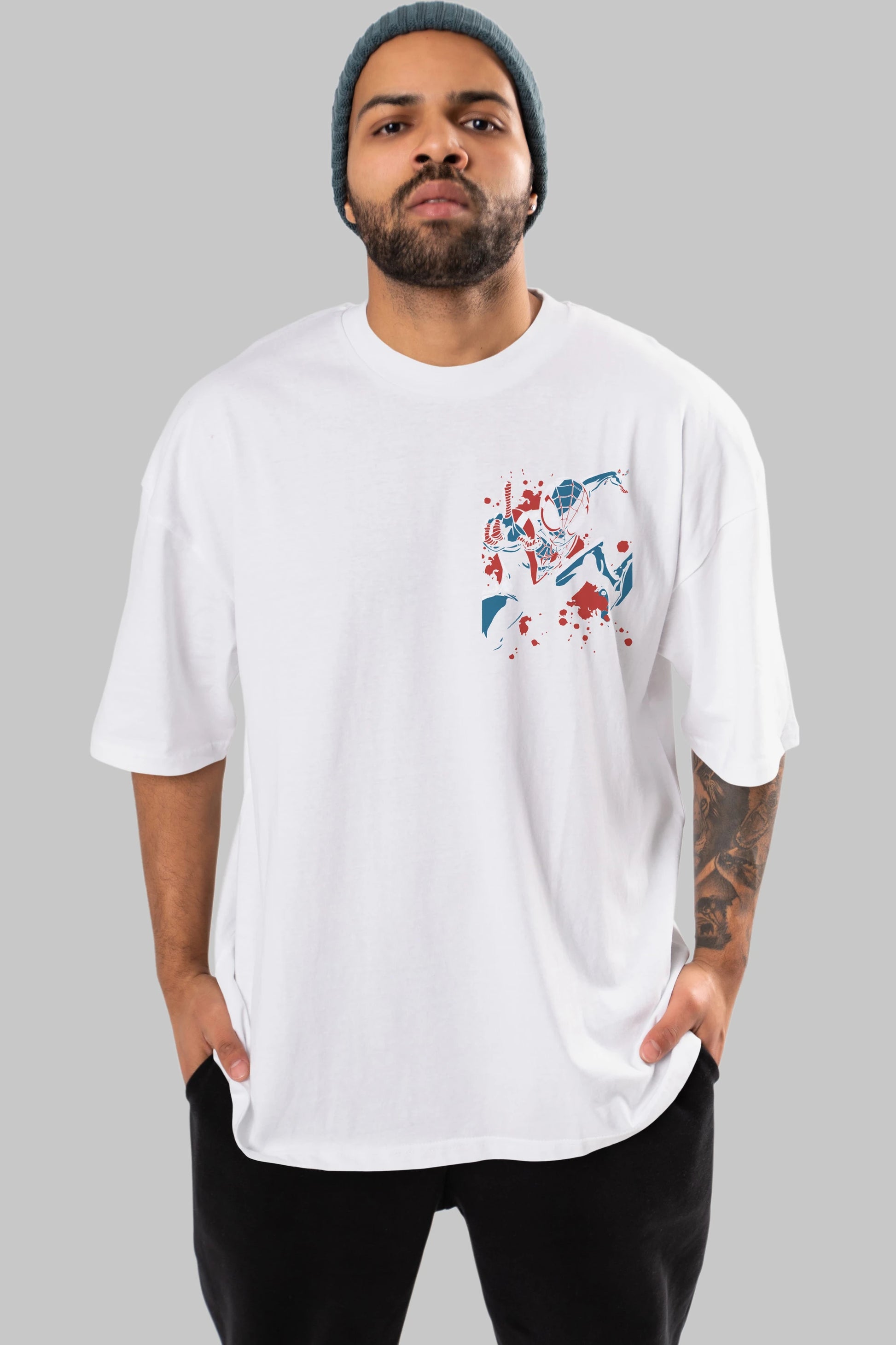 Venom (21) Ön Sol Baskılı Oversize t-shirt Erkek Kadın Unisex %100 Pamuk Bisiklet Yaka tişort