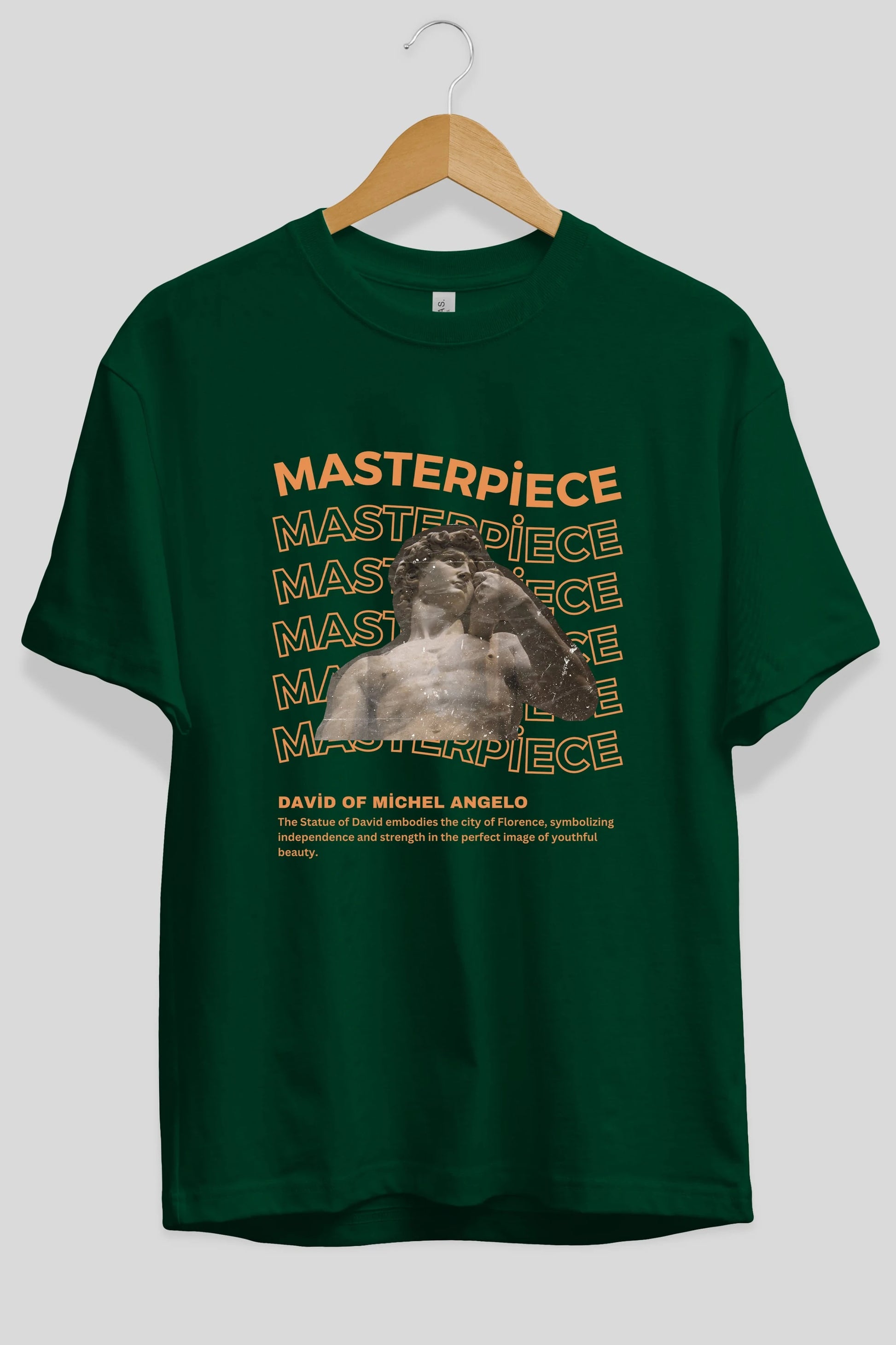 Masterpiece Yazılı Ön Baskılı Oversize t-shirt Erkek Kadın Unisex