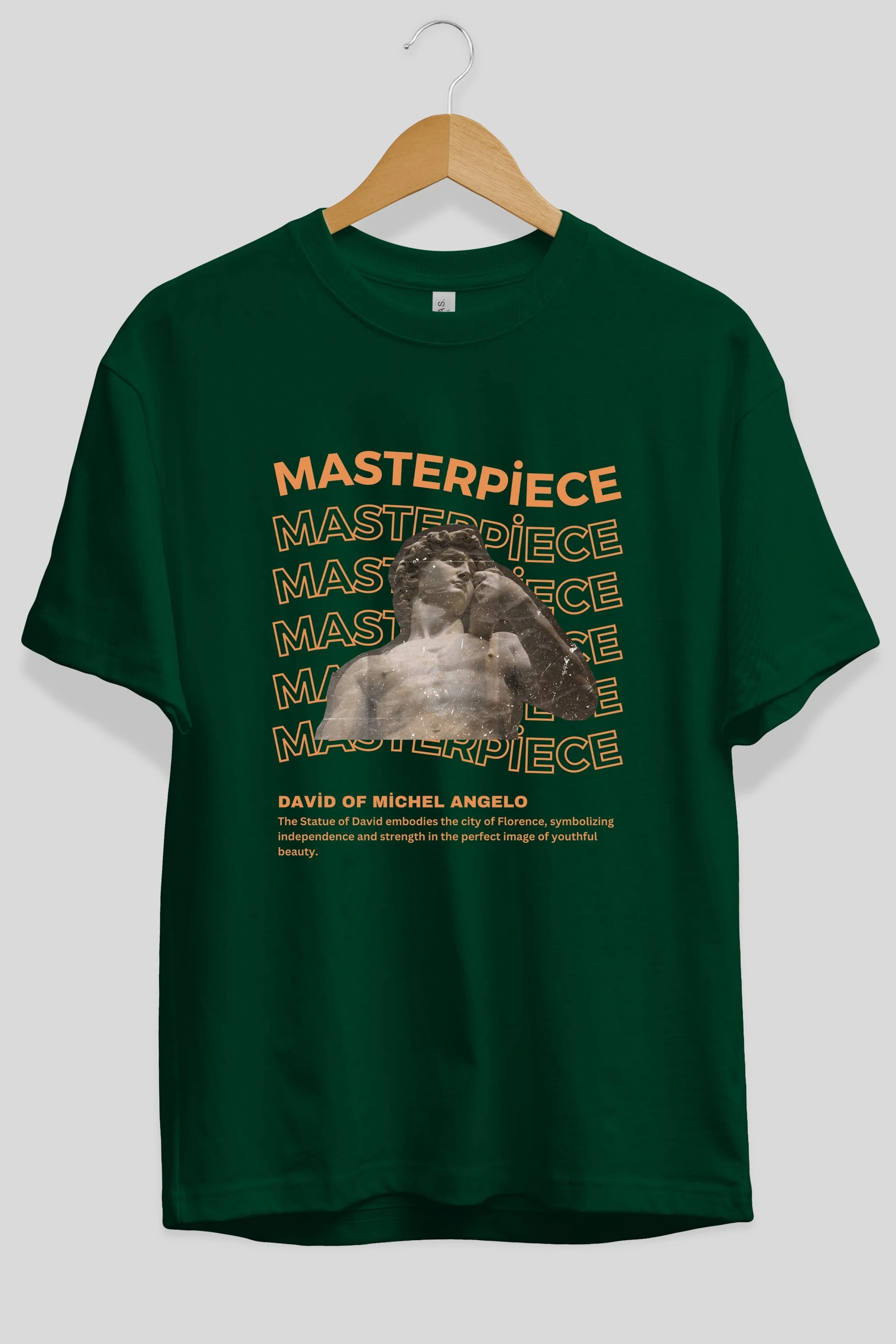 Masterpiece Yazılı Ön Baskılı Oversize t-shirt Erkek Kadın Unisex