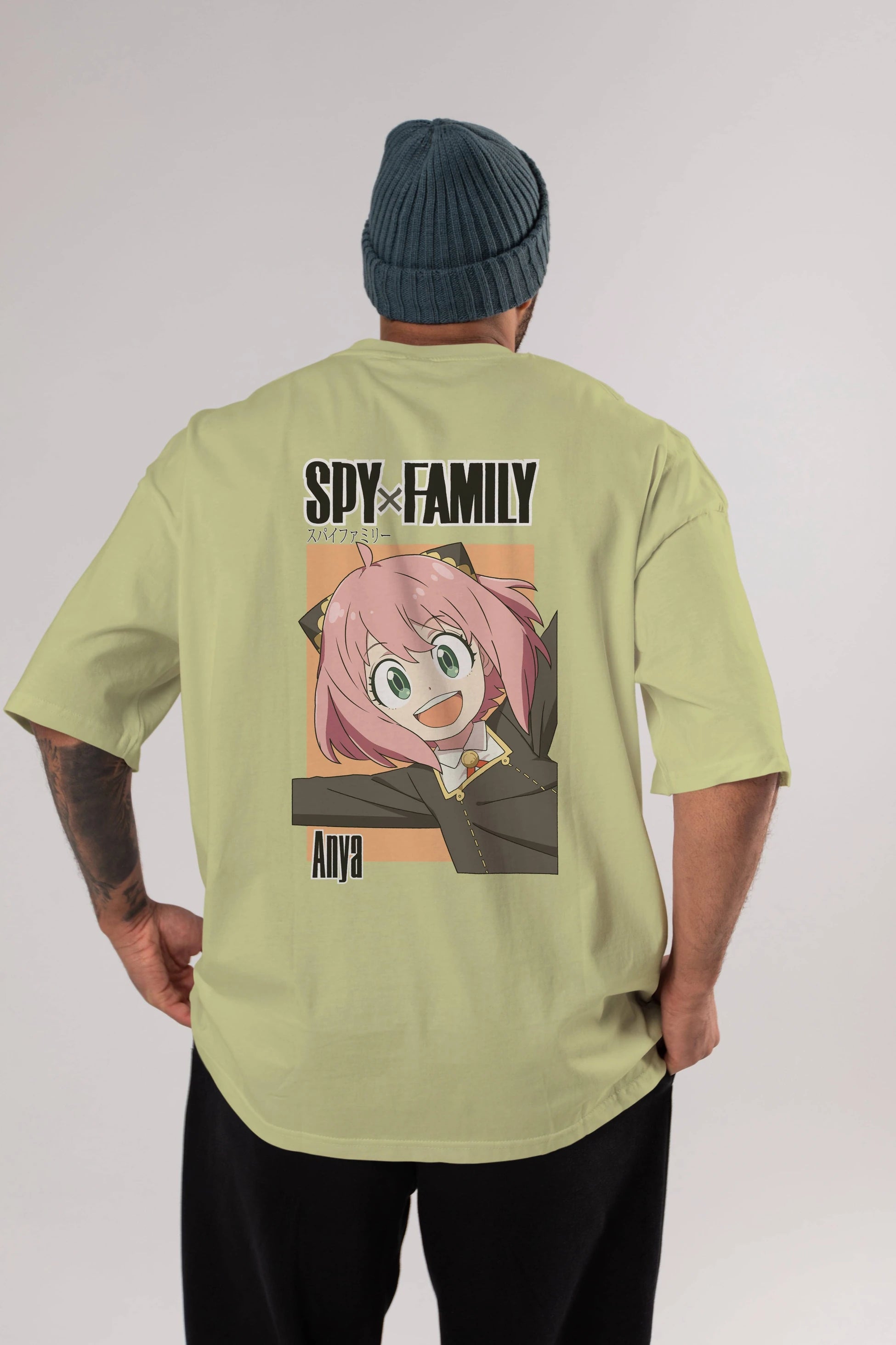 SPY X FAMILY Anya Anime Arka Baskılı Oversize t-shirt Erkek Kadın Unisex