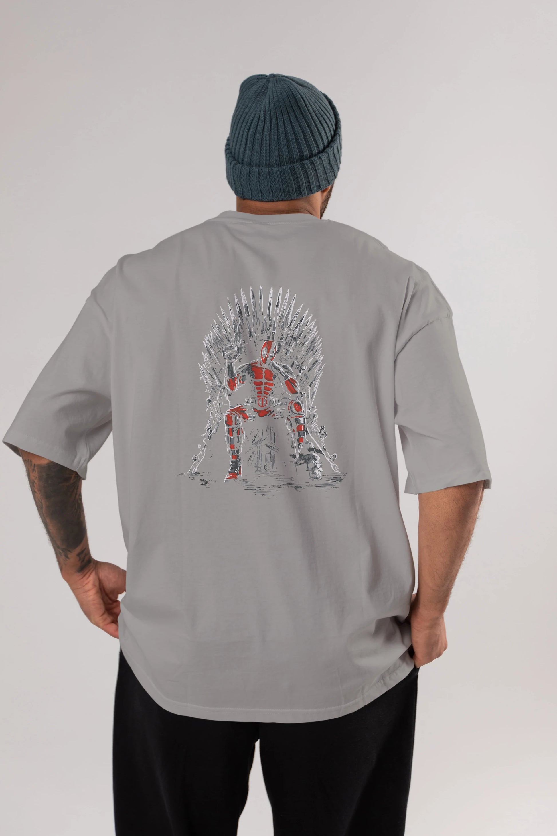 Deadpool (6) Arka Baskılı Oversize t-shirt Erkek Kadın Unisex %100 Pamuk Bisiklet Yaka tişort
